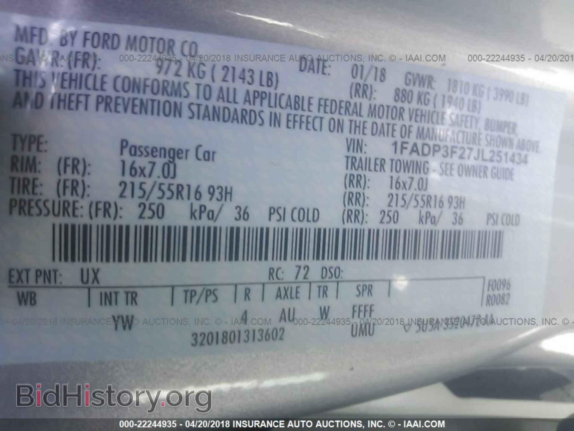 2018 Ford Focus - VIN: 1FADP3F27JL251434 - Фото 9