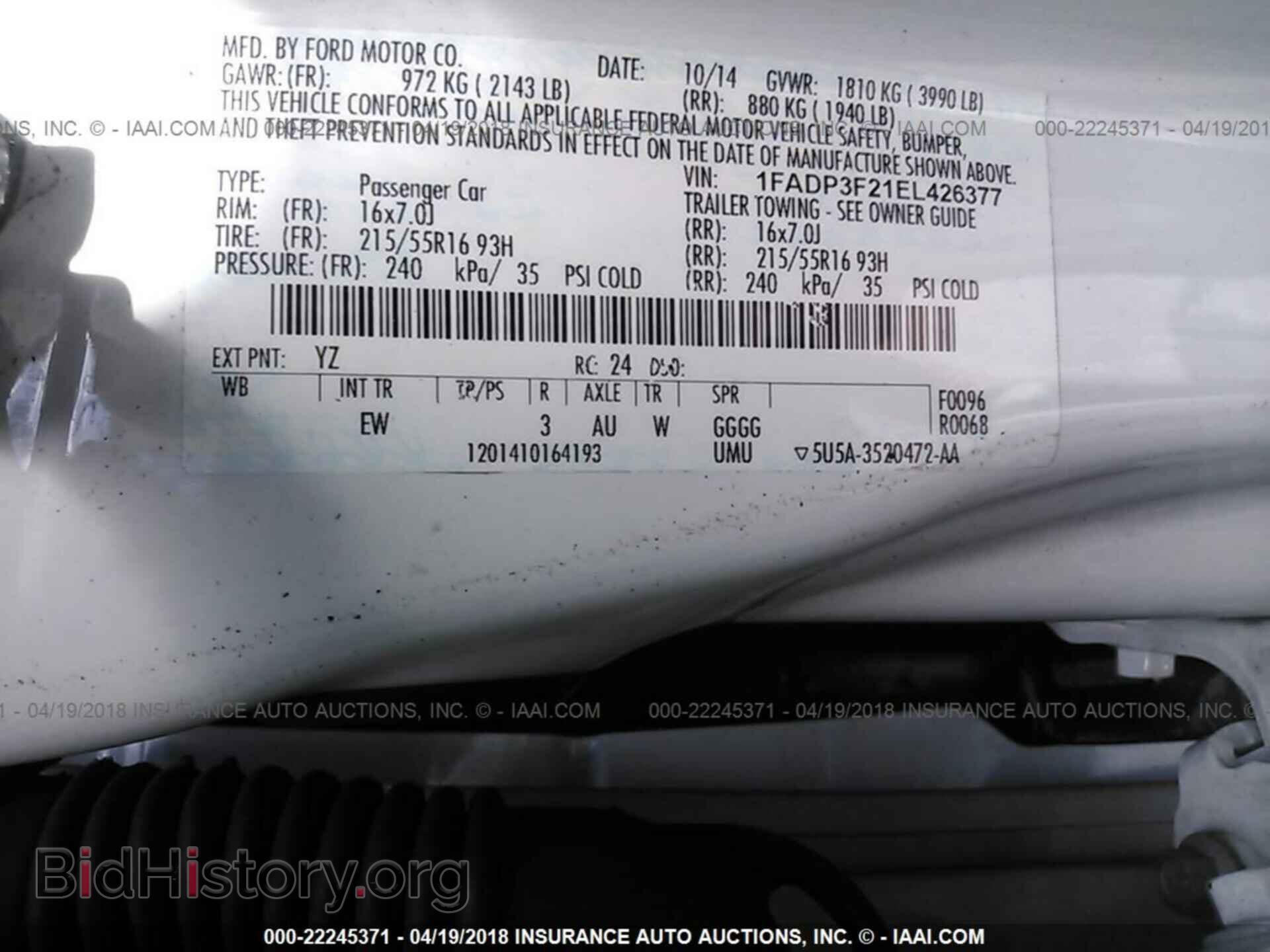 2014 Ford Focus - VIN: 1FADP3F21EL426377 - Фото 9
