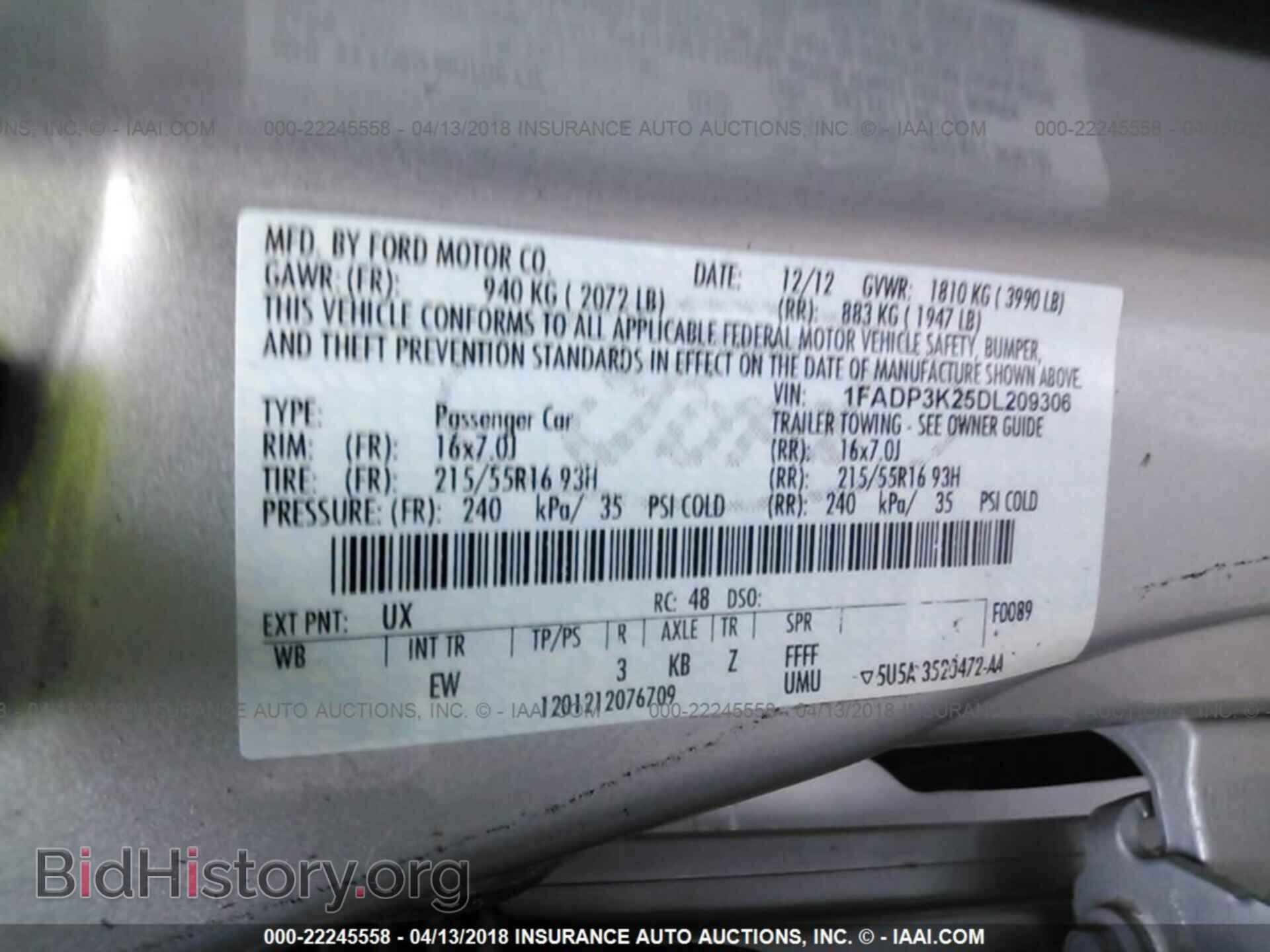 2013 Ford Focus - VIN: 1FADP3K25DL209306 - Фото 9