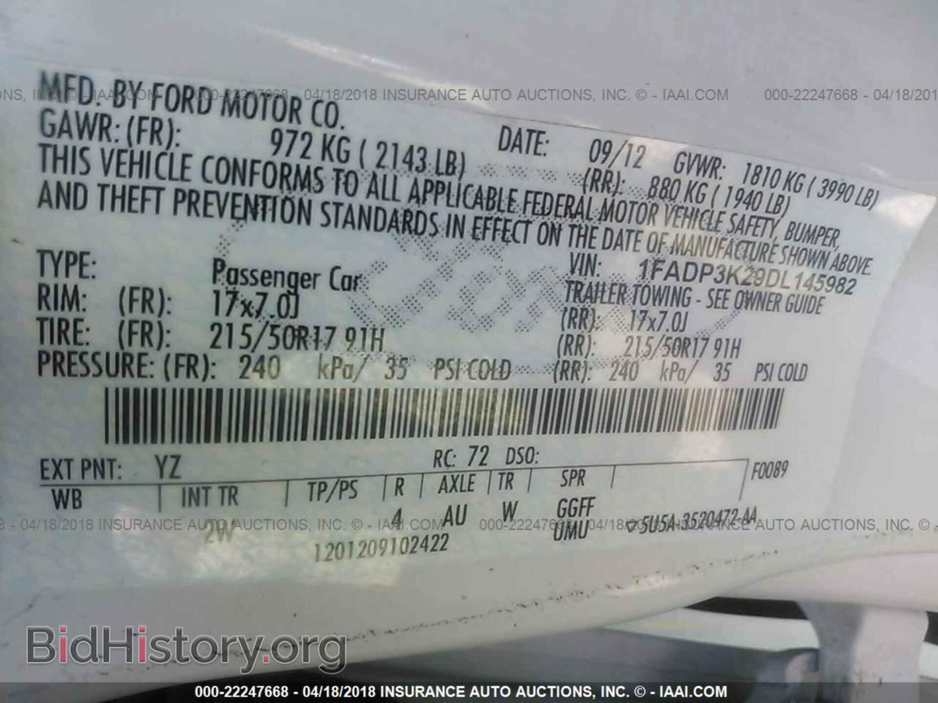 2013 Ford Focus - VIN: 1FADP3K29DL145982 - Фото 9