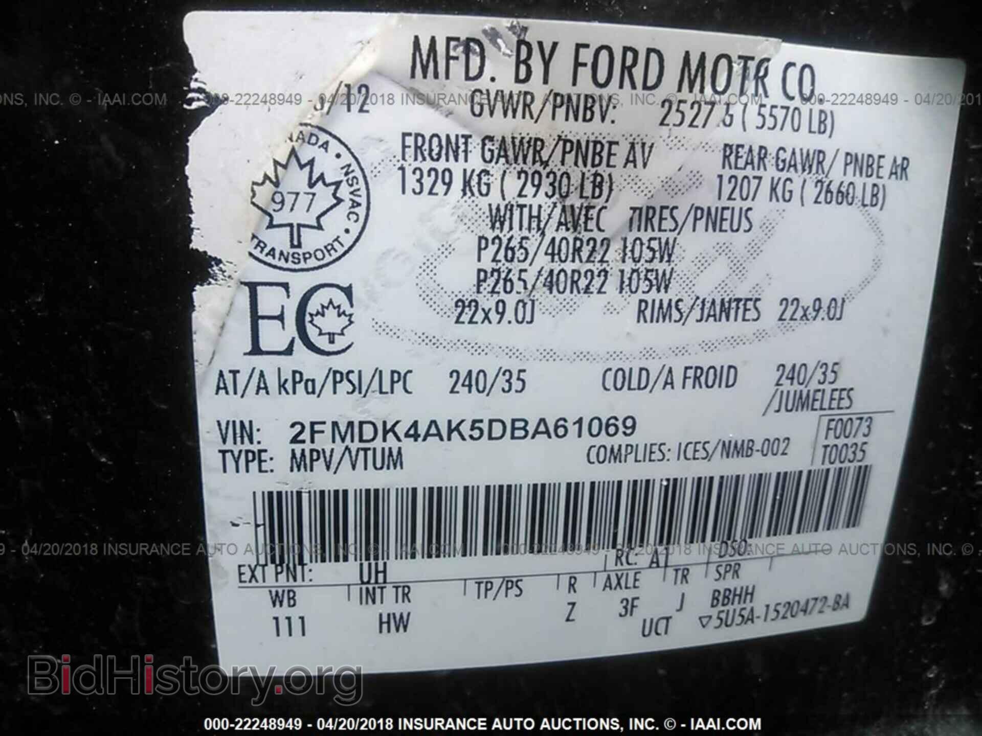 2013 Ford Edge - VIN: 2FMDK4AK5DBA61069 - Photo 9