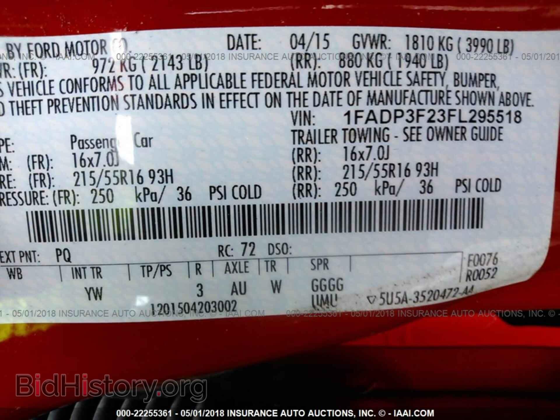 2015 Ford Focus - VIN: 1FADP3F23FL295518 - Фото 9