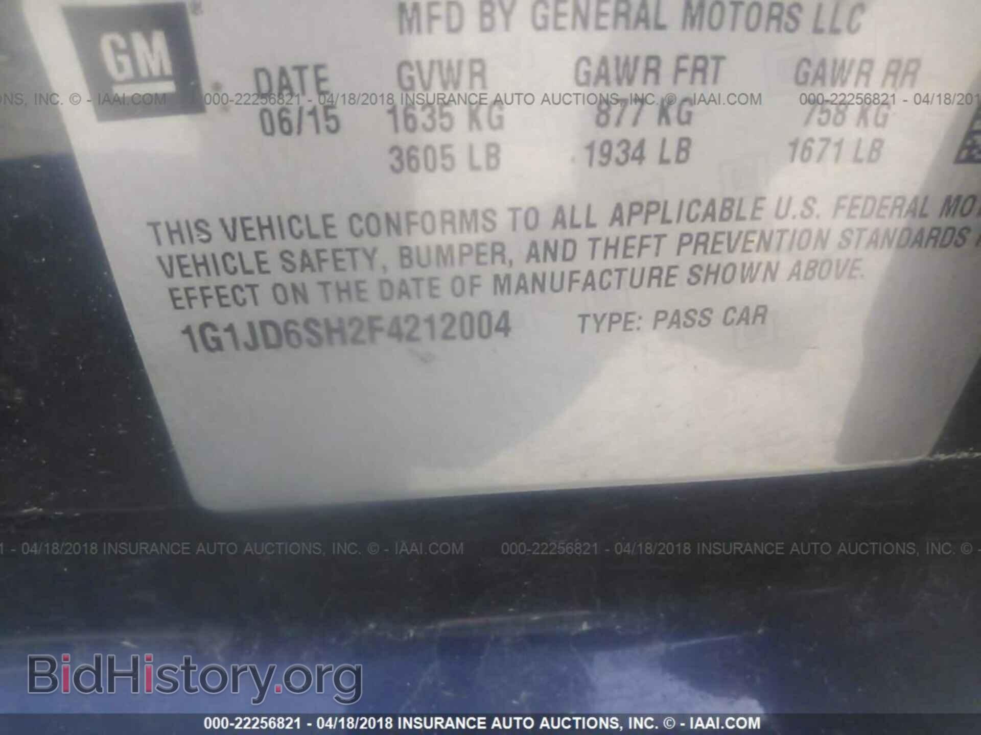 2015 Chevrolet Sonic - VIN: 1G1JD6SH2F4212004 - Photo 9