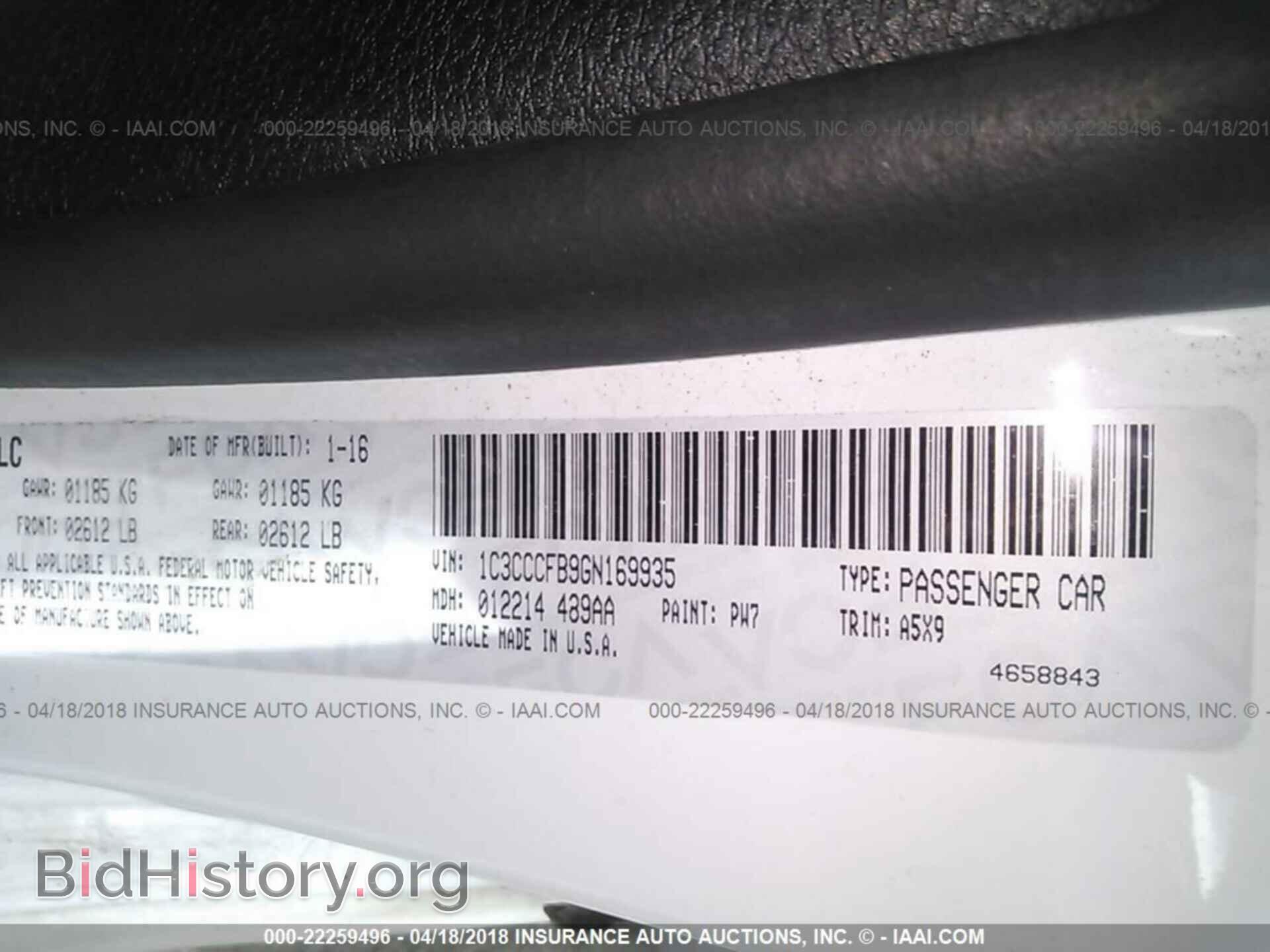 2016 Chrysler 200 - VIN: 1C3CCCFB9GN169935 - Photo 9