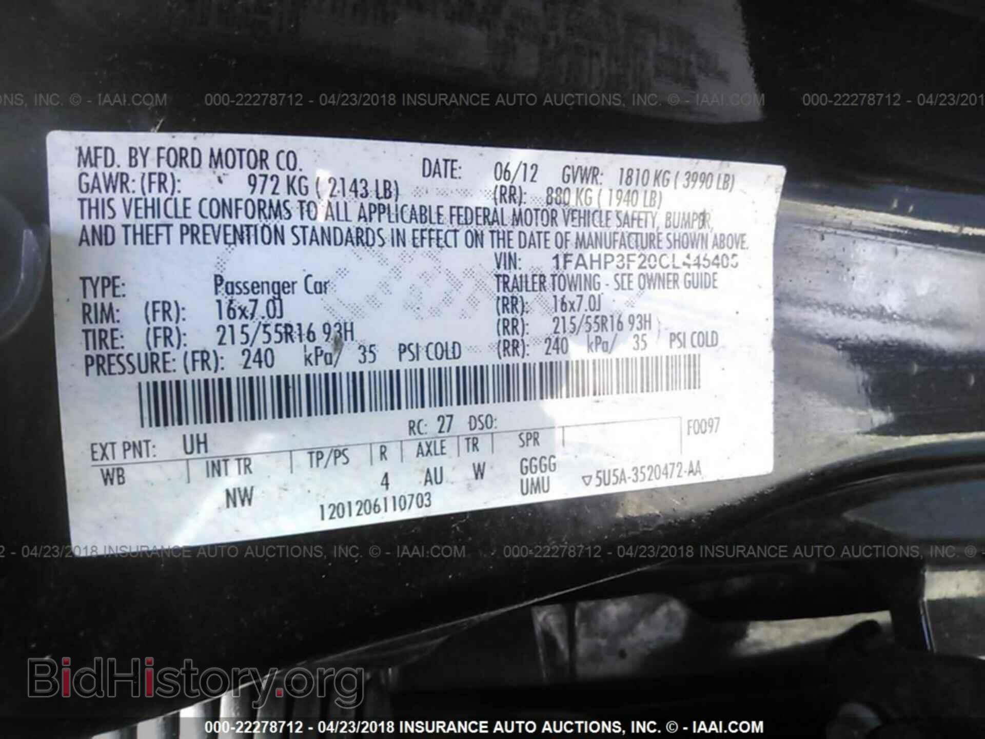 2012 Ford Focus - VIN: 1FAHP3F20CL445405 - Фото 9