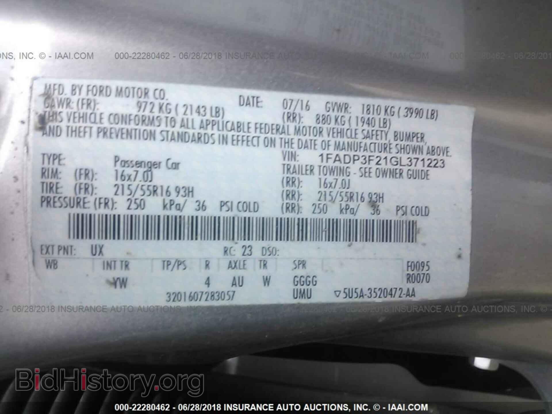 2016 Ford Focus - VIN: 1FADP3F21GL371223 - Фото 9