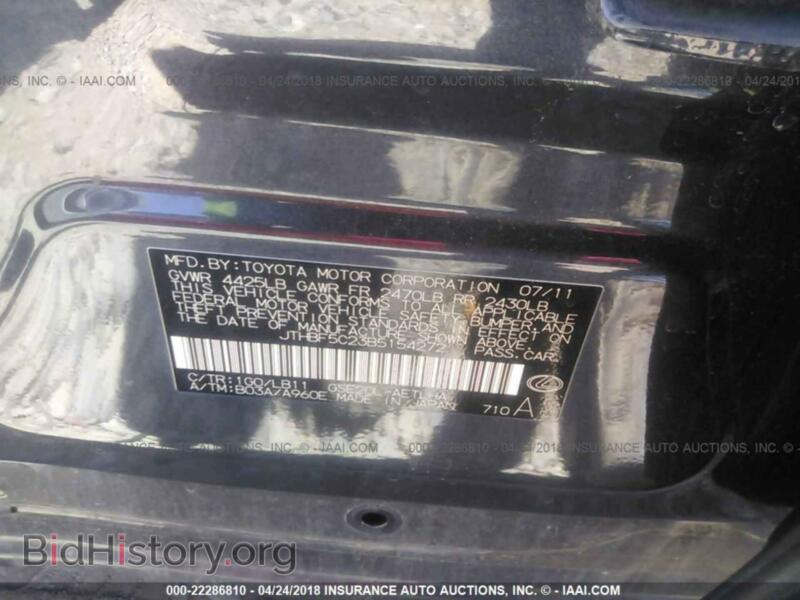 2011 Lexus IS (VIN JTHBF5C23B5154272) — фото 9 из 10