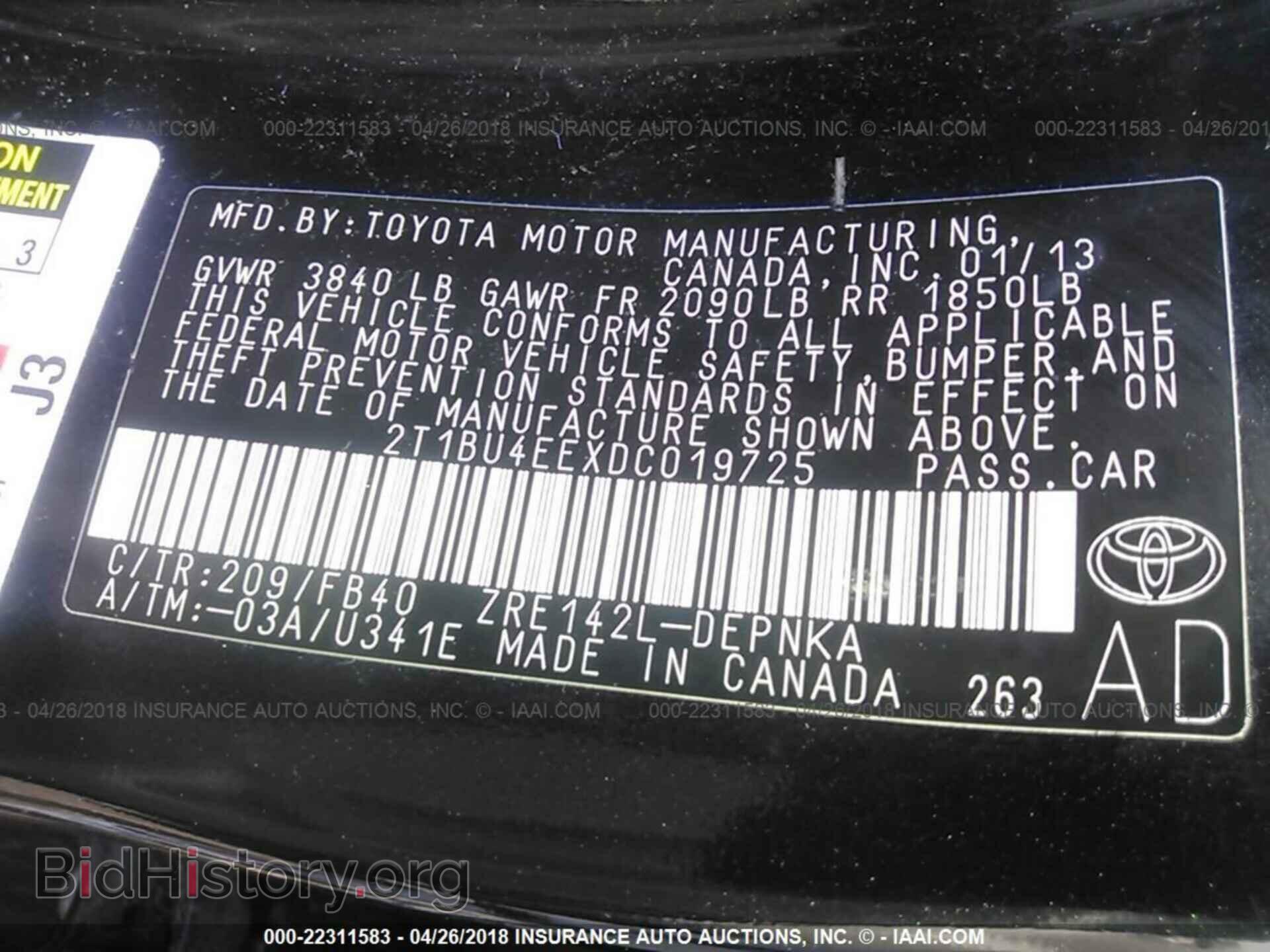 2013 Toyota Corolla - VIN: 2T1BU4EEXDC019725 - Photo 9