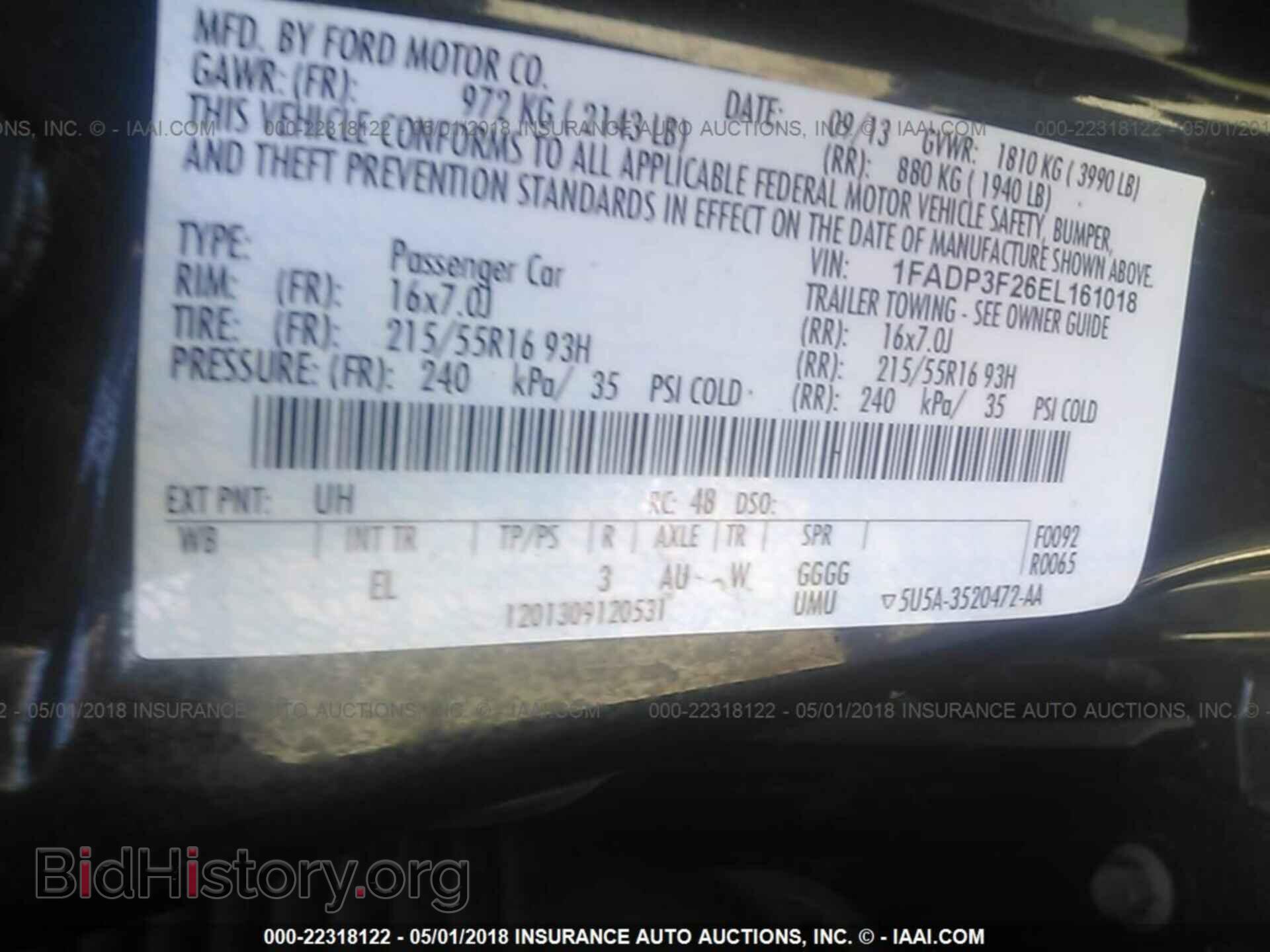 2014 Ford Focus - VIN: 1FADP3F26EL161018 - Фото 9
