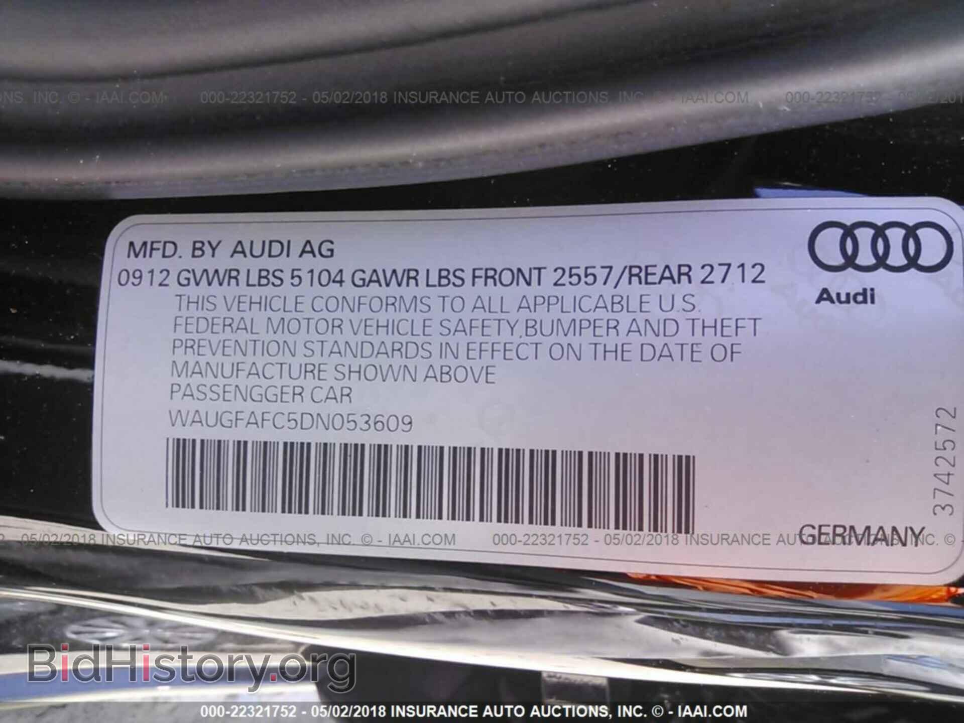 2013 Audi A6 - VIN: WAUGFAFC5DN053609 - Фото 9