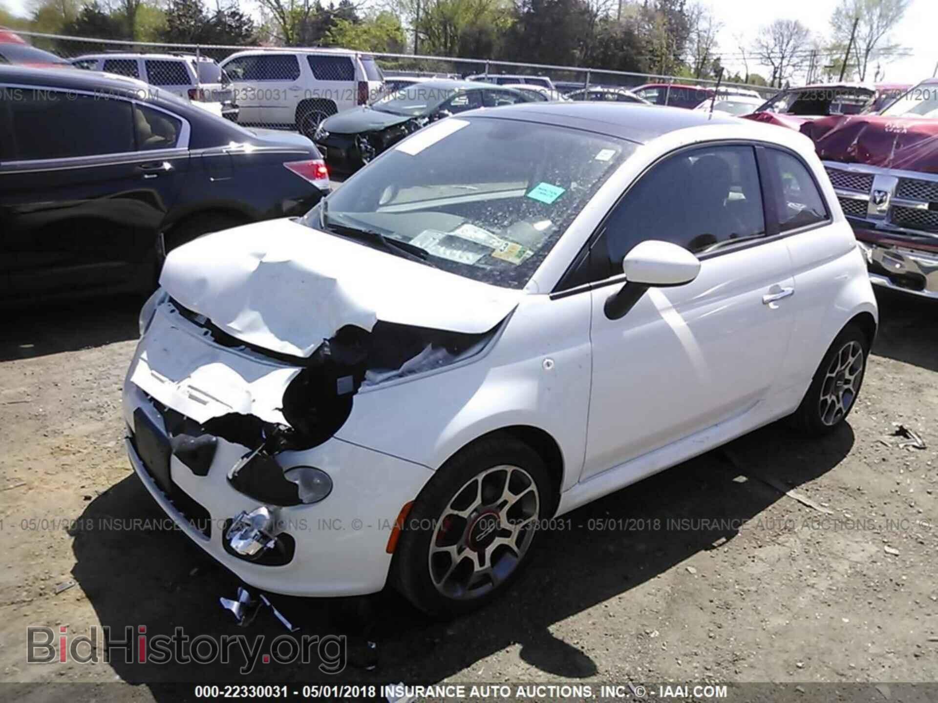 2012 Fiat 500 - VIN: 3C3CFFBR9CT352208 - Фото 2
