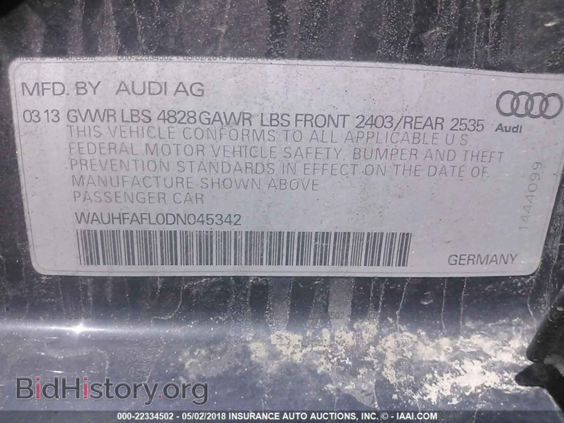 2013 Audi A4 - VIN: WAUHFAFL0DN045342 - Photo 9