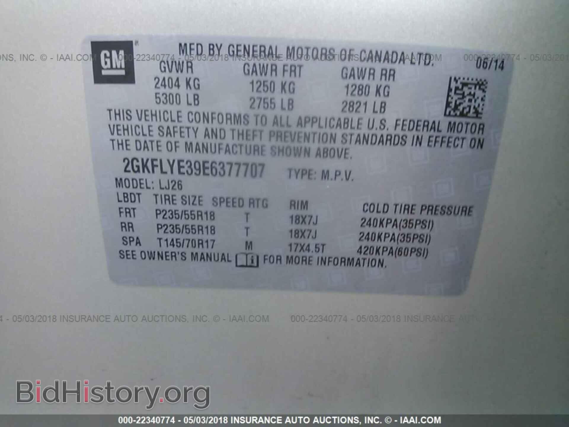 2014 Gmc Terrain - VIN: 2GKFLYE39E6377707 - Photo 9