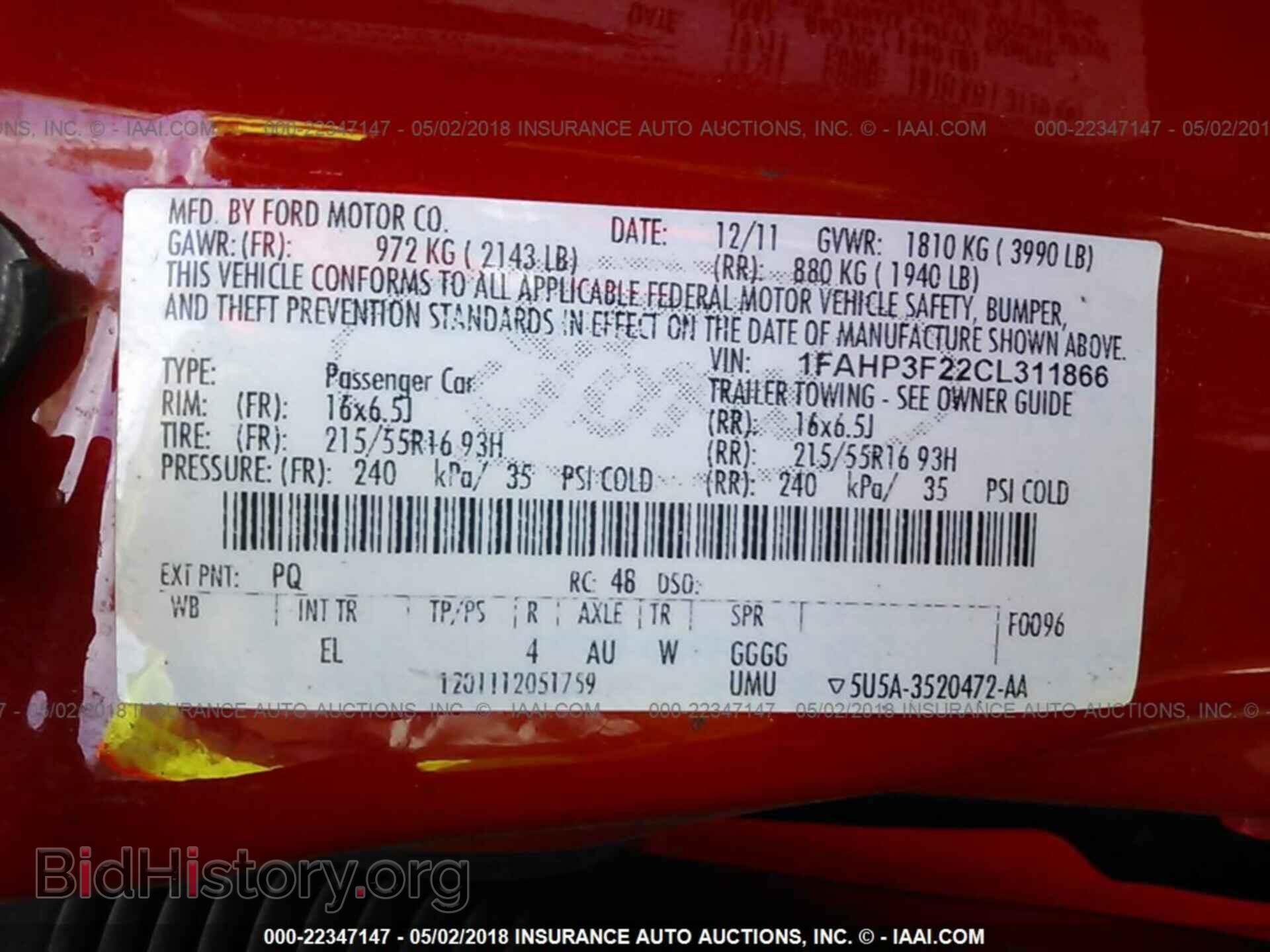 2012 Ford Focus - VIN: 1FAHP3F22CL311866 - Photo 9