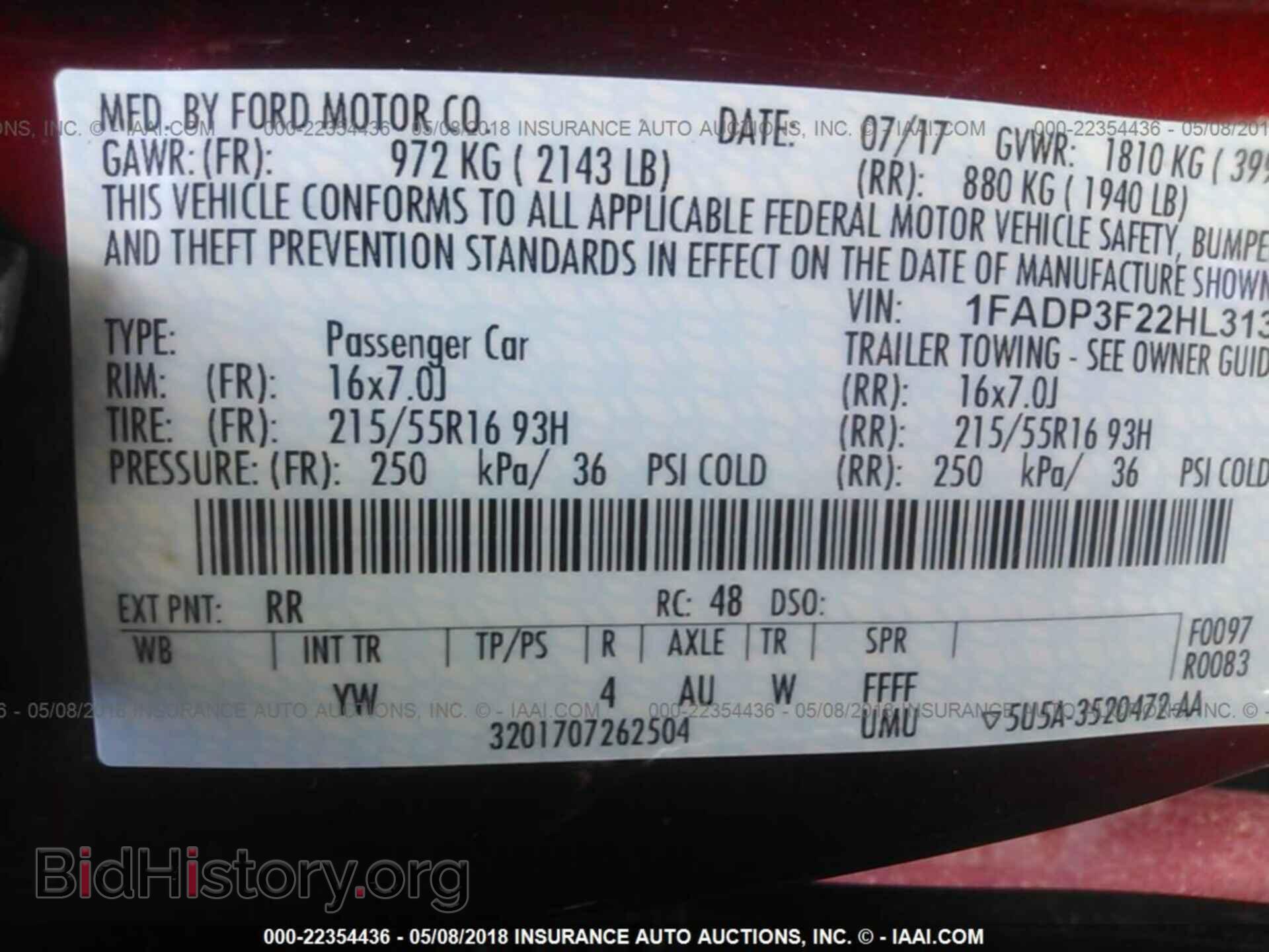 2017 Ford Focus - VIN: 1FADP3F22HL313493 - Photo 9