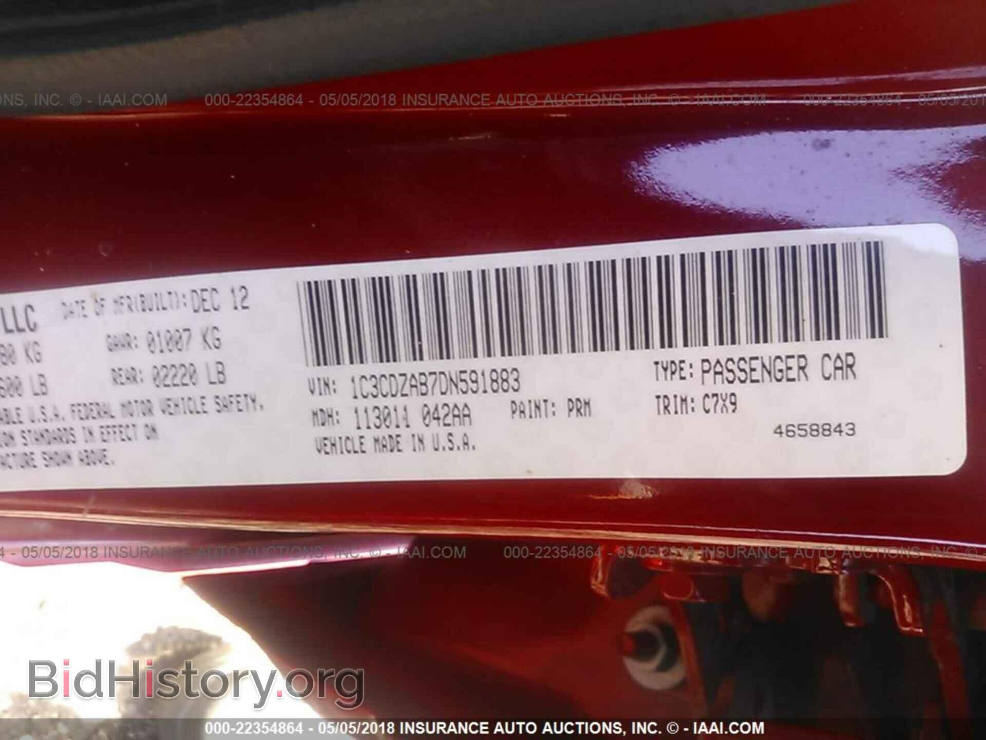 2013 Dodge Avenger - VIN: 1C3CDZAB7DN591883 - Photo 9