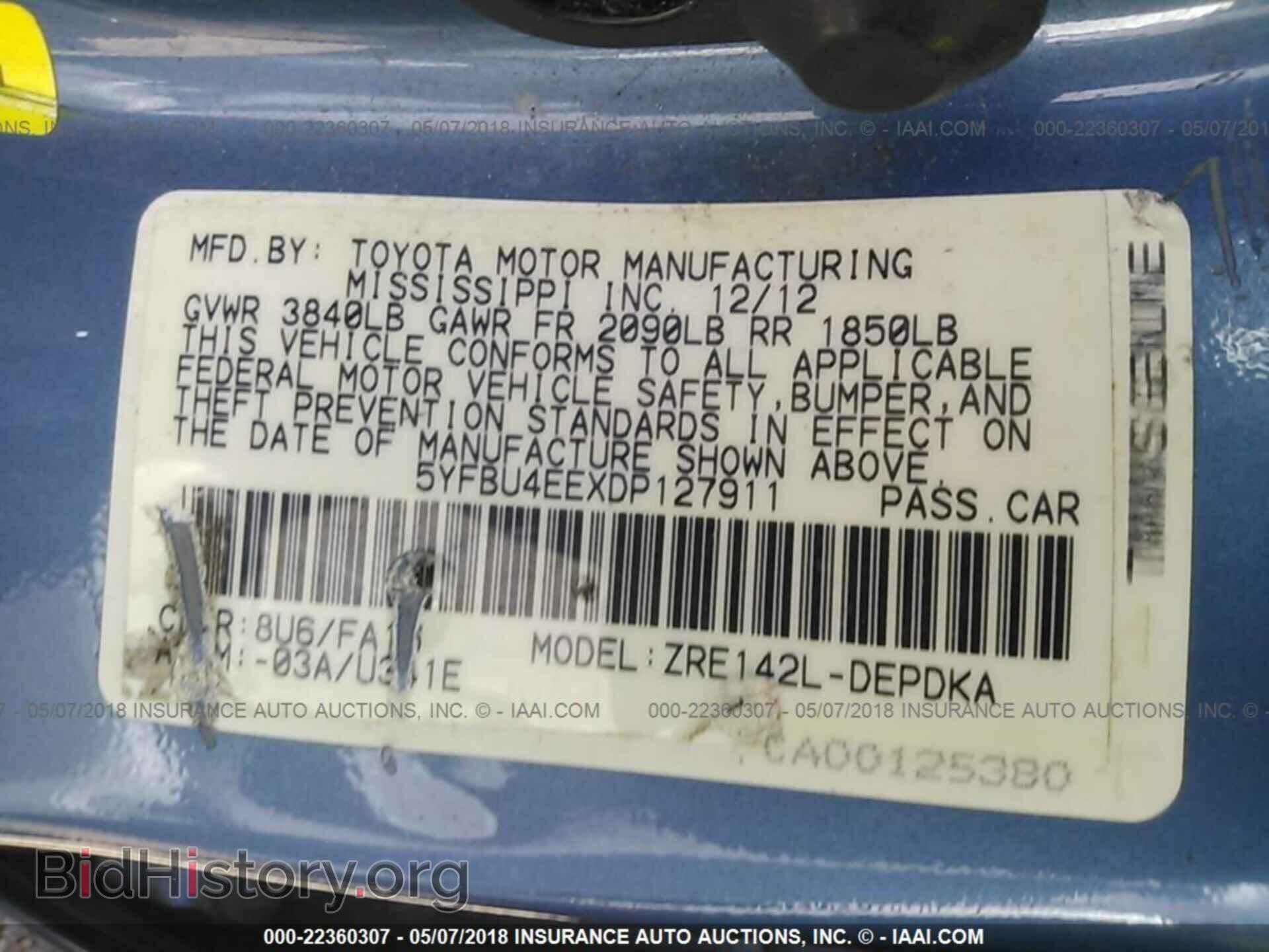 2013 Toyota Corolla - VIN: 5YFBU4EEXDP127911 - Photo 9