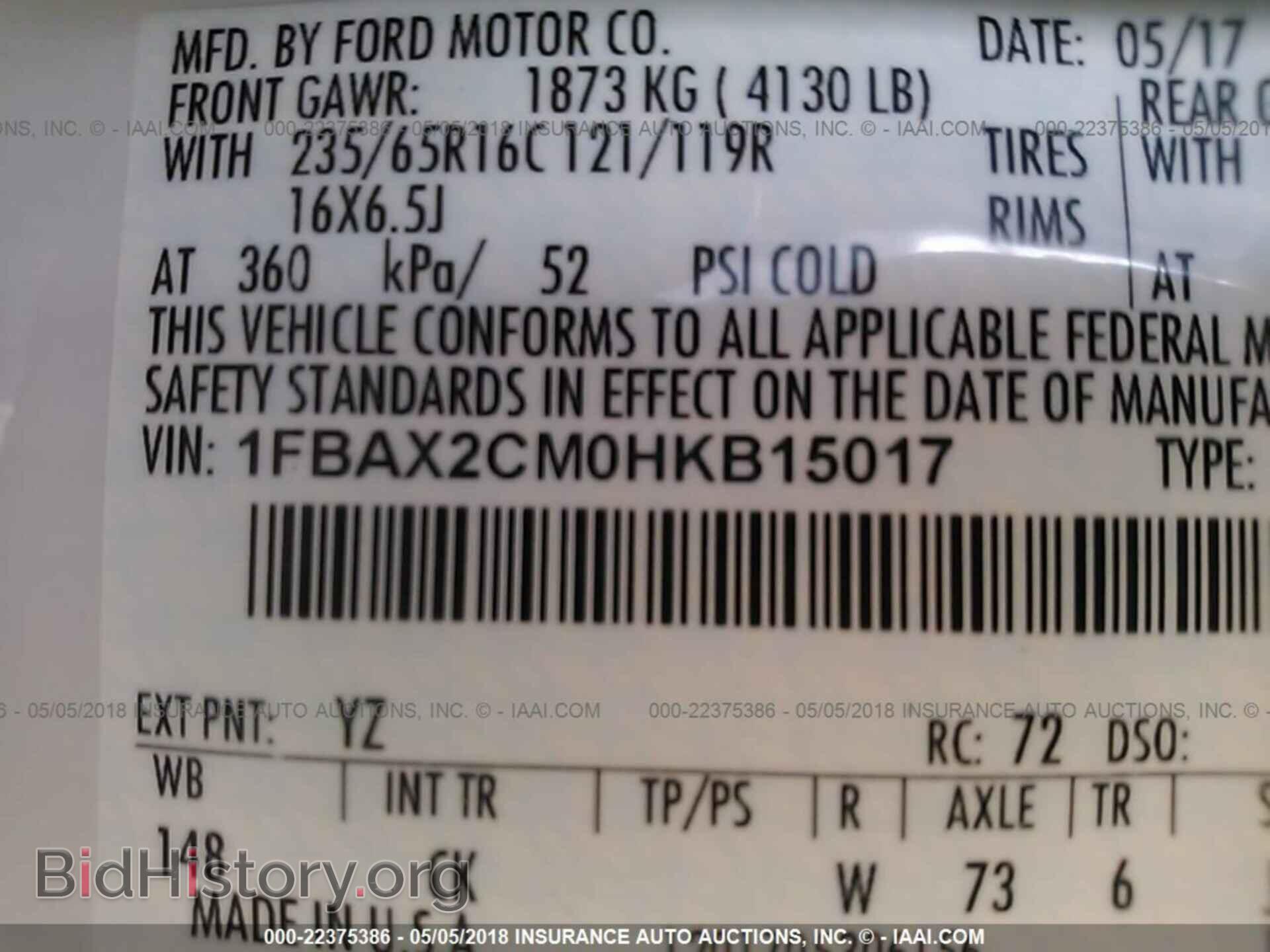 2017 Ford Transit - VIN: 1FBAX2CM0HKB15017 - Photo 9