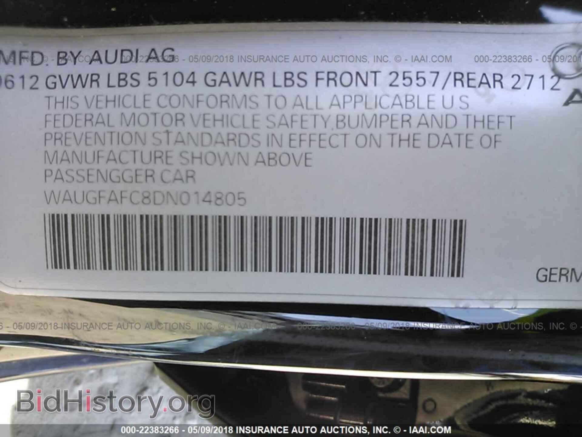 2013 Audi A6 - VIN: WAUGFAFC8DN014805 - Фото 9