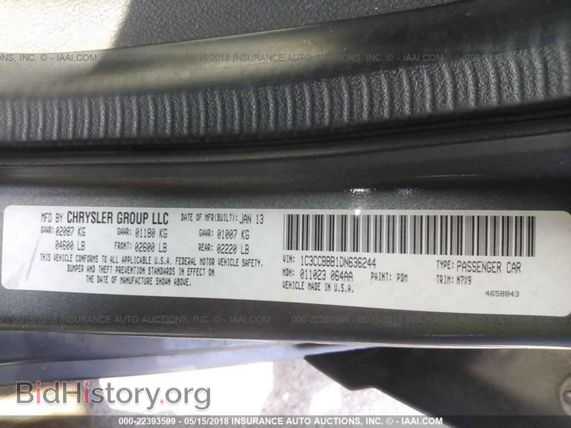 2013 Chrysler 200 - VIN: 1C3CCBBB1DN636244 - Photo 9