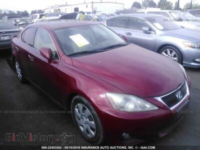 2012 Lexus IS, красный — VIN JTHBF5C26C5182567, IAAI