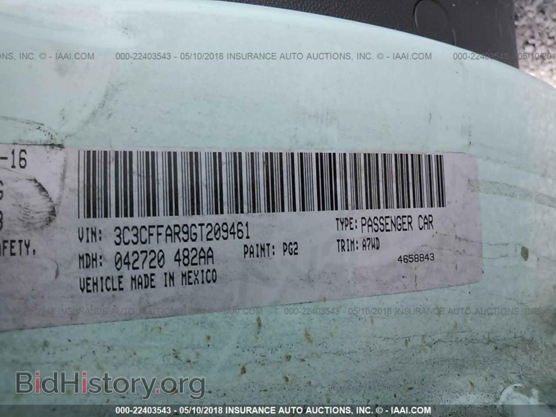 2016 Fiat 500 - VIN: 3C3CFFAR9GT209461 - Photo 9