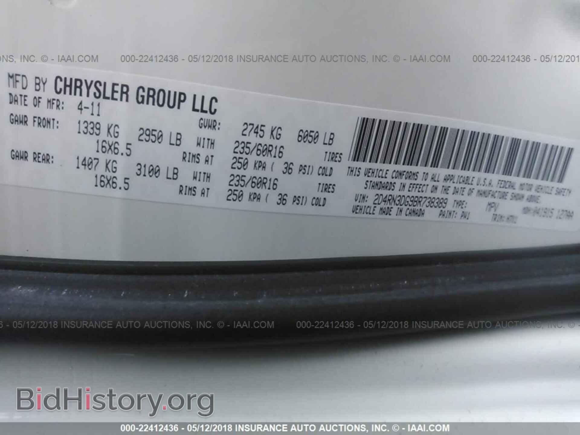 2011 Dodge Grand caravan - VIN: 2D4RN3DG9BR738389 - Photo 9