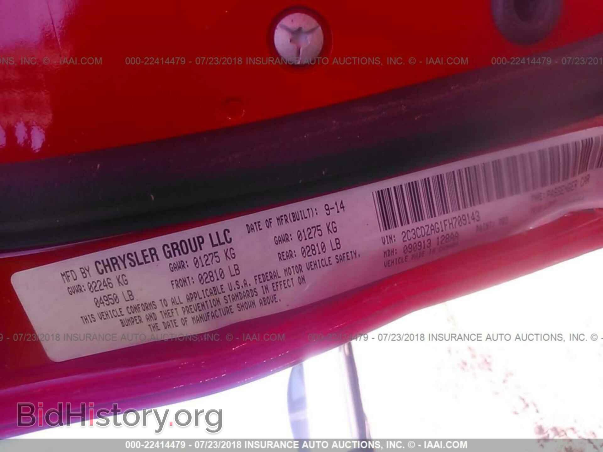 2015 Dodge Challenger - VIN: 2C3CDZAG1FH709143 - Photo 9
