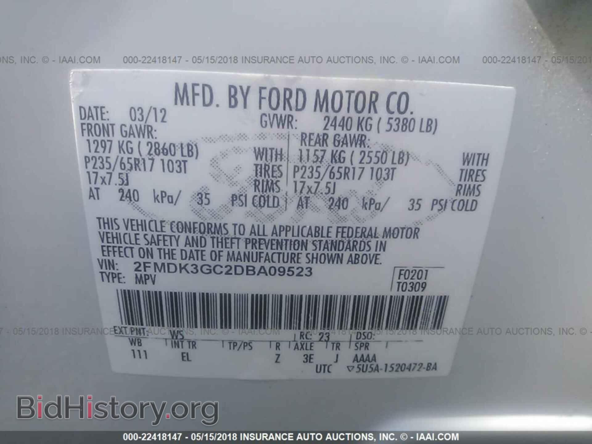 2013 Ford Edge - VIN: 2FMDK3GC2DBA09523 - Photo 9