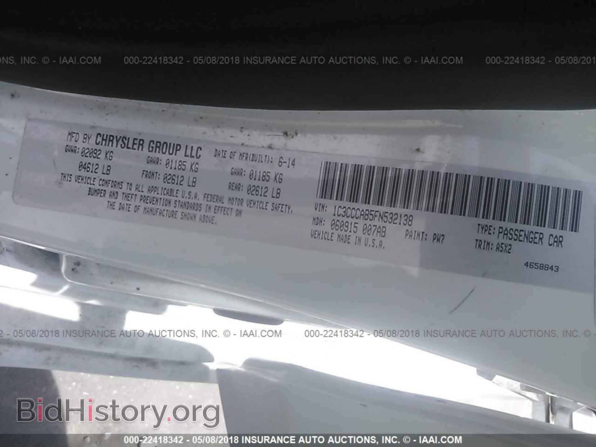 2015 Chrysler 200 - VIN: 1C3CCCAB5FN532138 - Photo 9