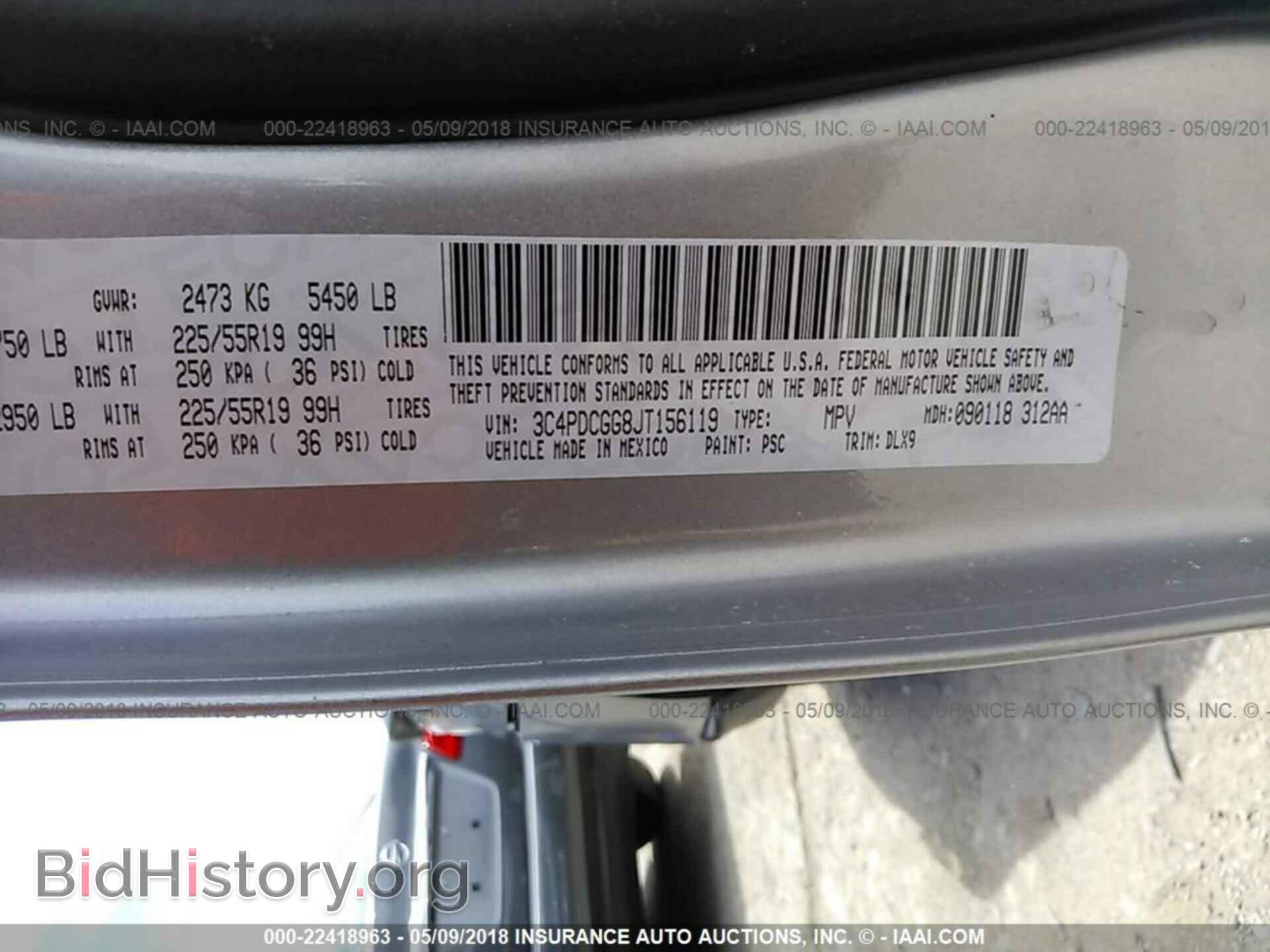 2018 Dodge Journey - VIN: 3C4PDCGG8JT156119 - Photo 9