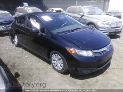 2012 Honda CIVIC, черный — VIN JHMFB2F50CS005807, IAAI