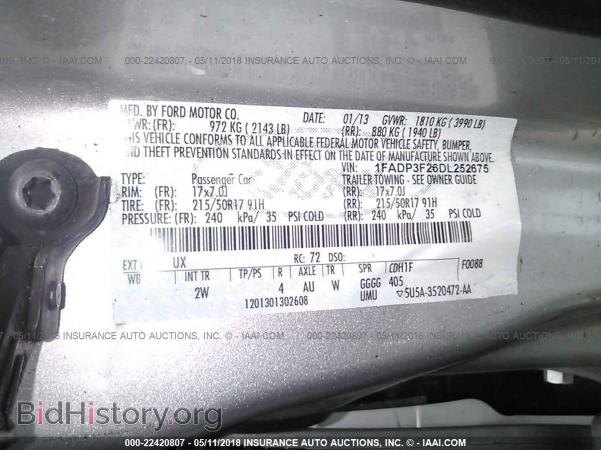 2013 Ford Focus - VIN: 1FADP3F26DL252675 - Фото 9