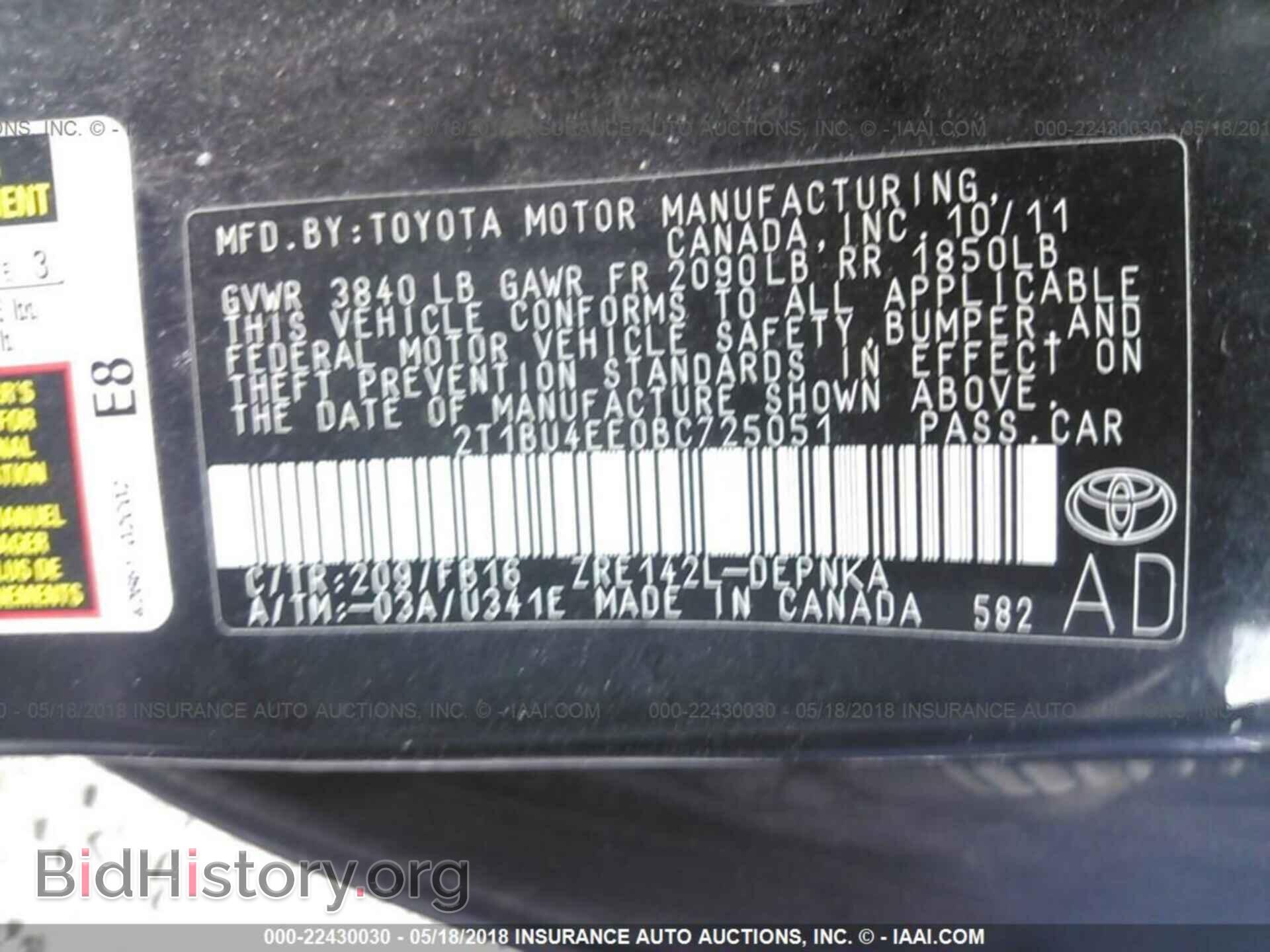 2011 Toyota Corolla - VIN: 2T1BU4EE0BC725051 - Photo 9