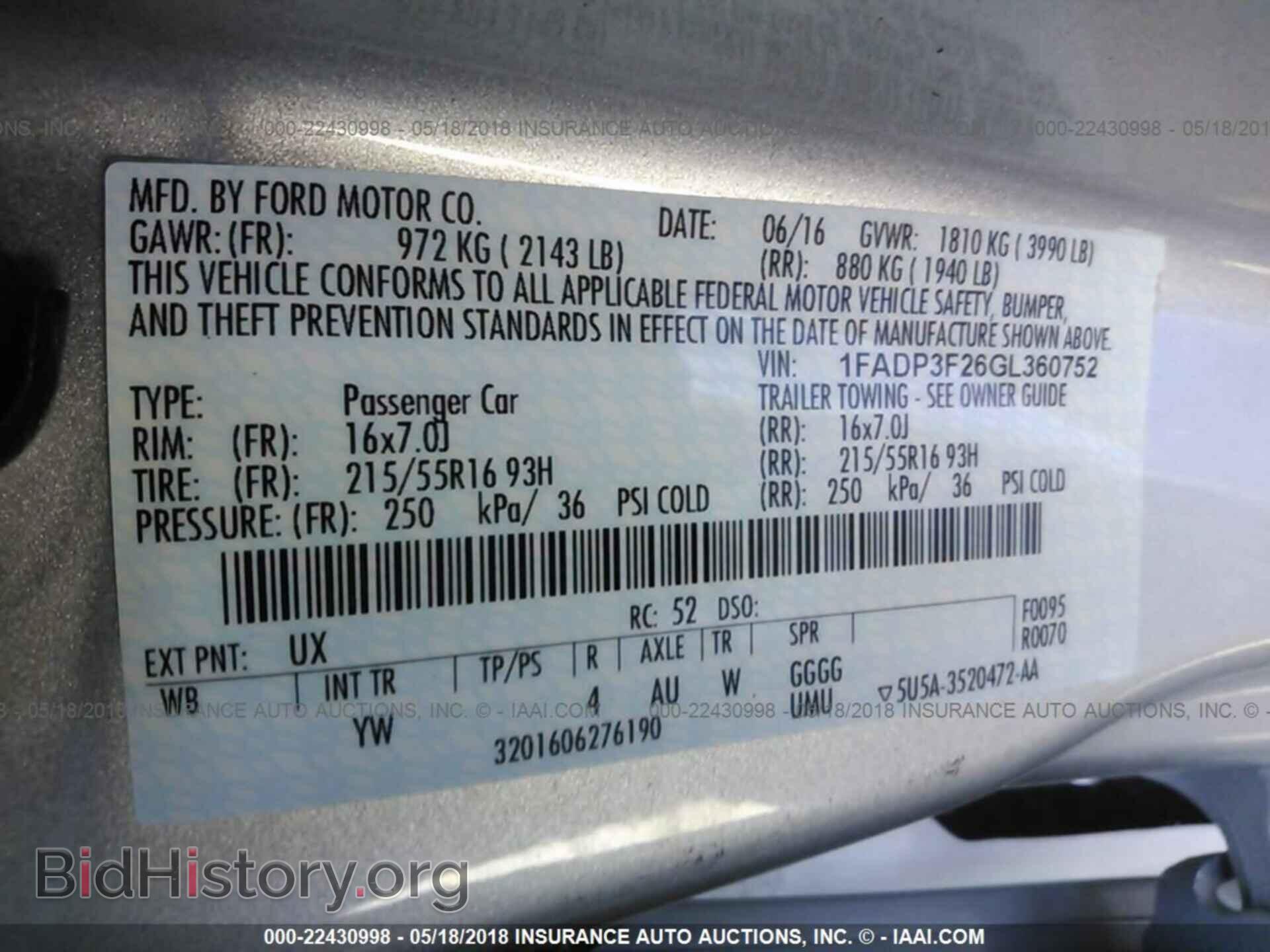 2016 Ford Focus - VIN: 1FADP3F26GL360752 - Фото 9