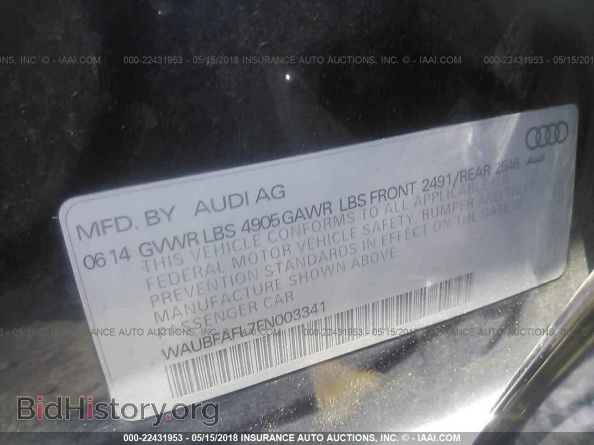 2015 Audi A4 - VIN: WAUBFAFL7FN003341 - Фото 9