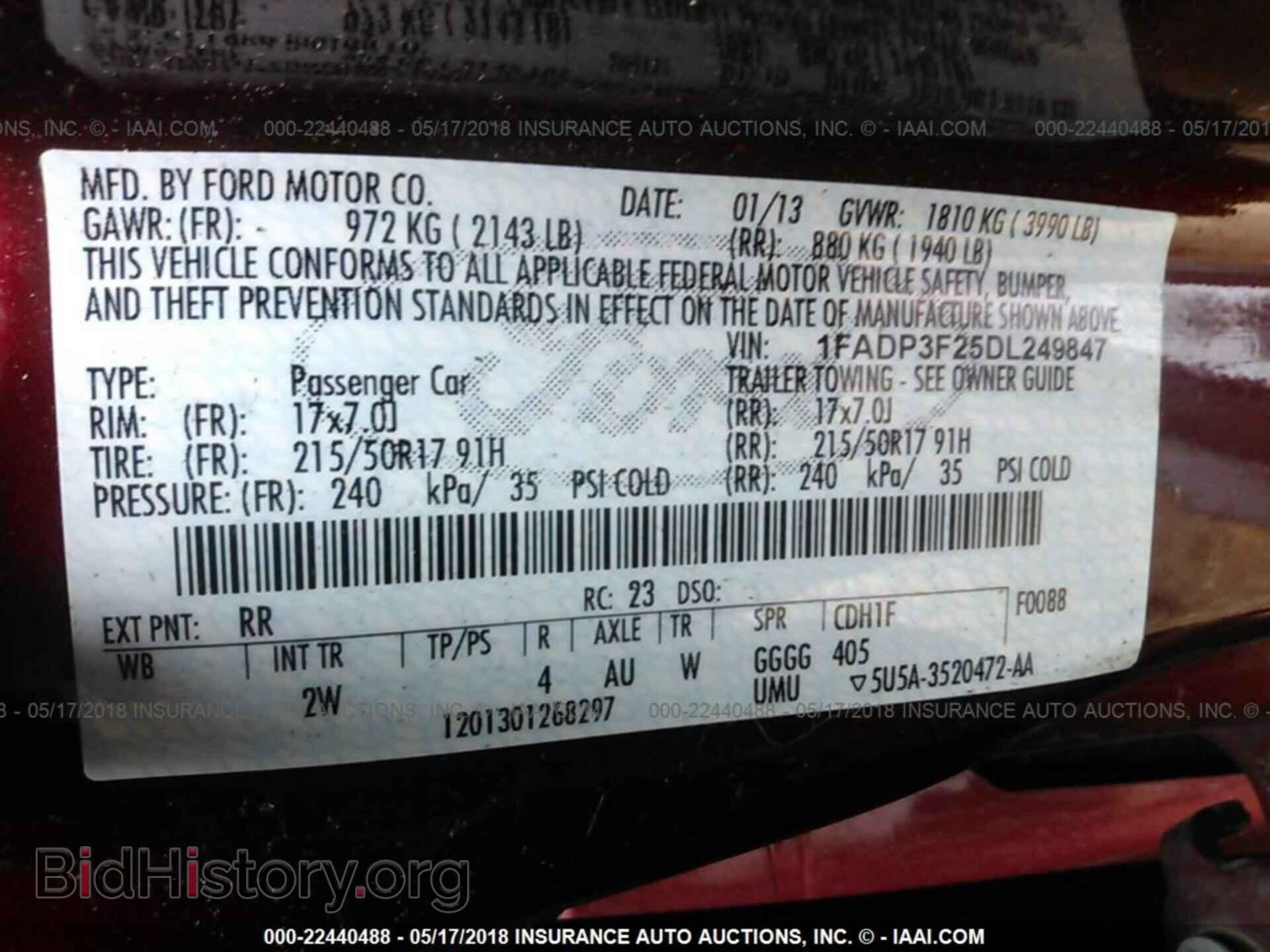 2013 Ford Focus - VIN: 1FADP3F25DL249847 - Фото 9