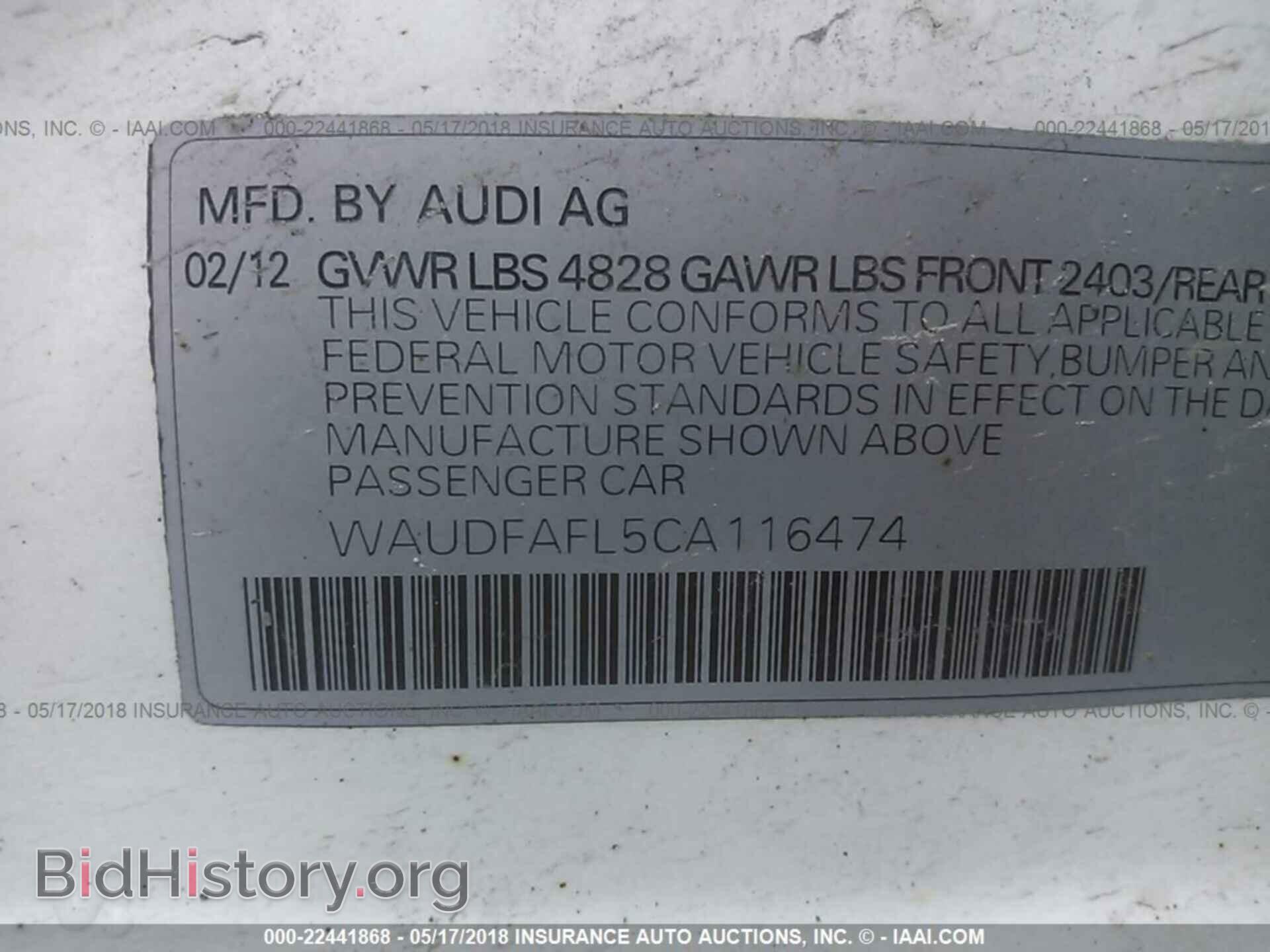 2012 Audi A4 - VIN: WAUDFAFL5CA116474 - Photo 9