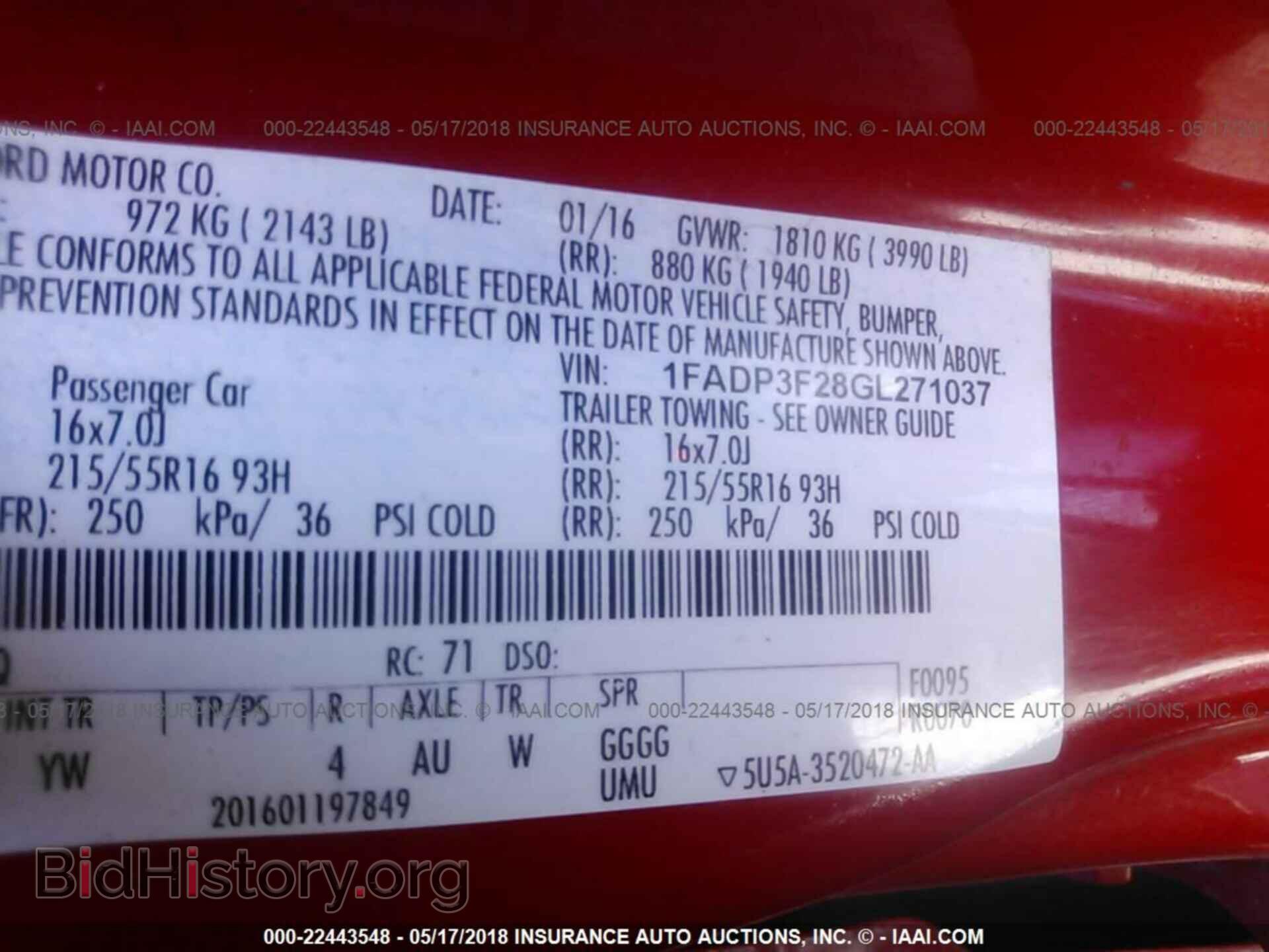 2016 Ford Focus - VIN: 1FADP3F28GL271037 - Фото 9