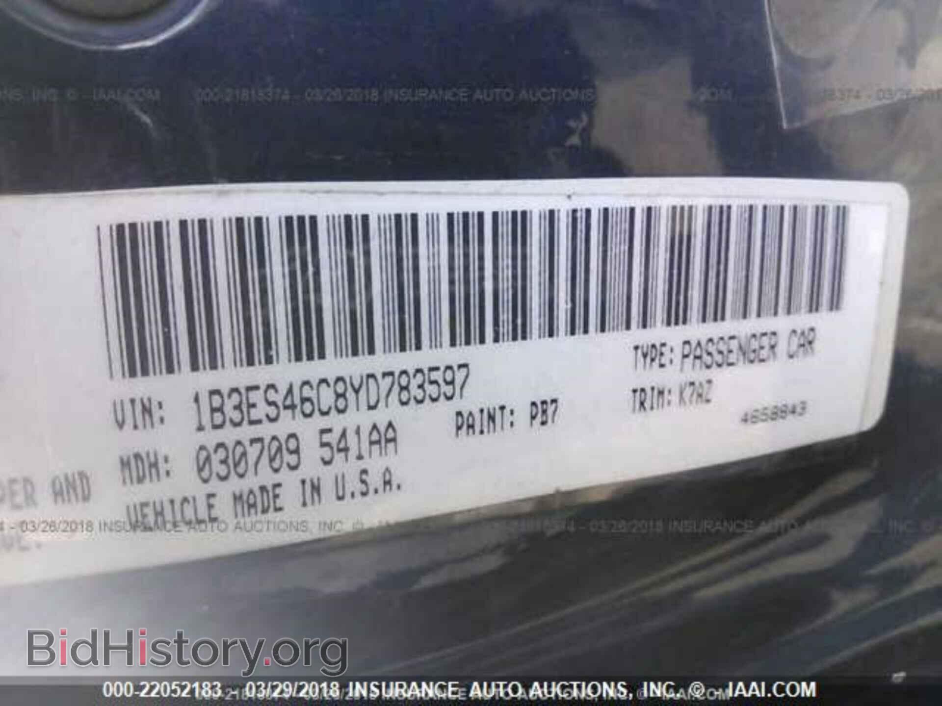 2000 DODGE NEON - VIN: 1B3ES46C8YD783597 - Фото 9