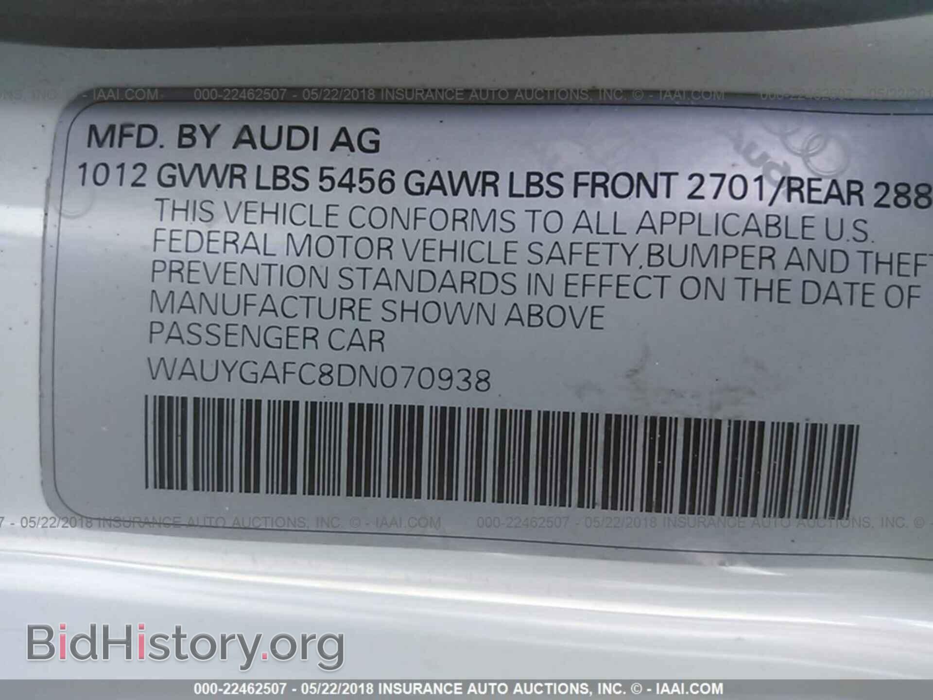 2013 Audi A7 - VIN: WAUYGAFC8DN070938 - Photo 9