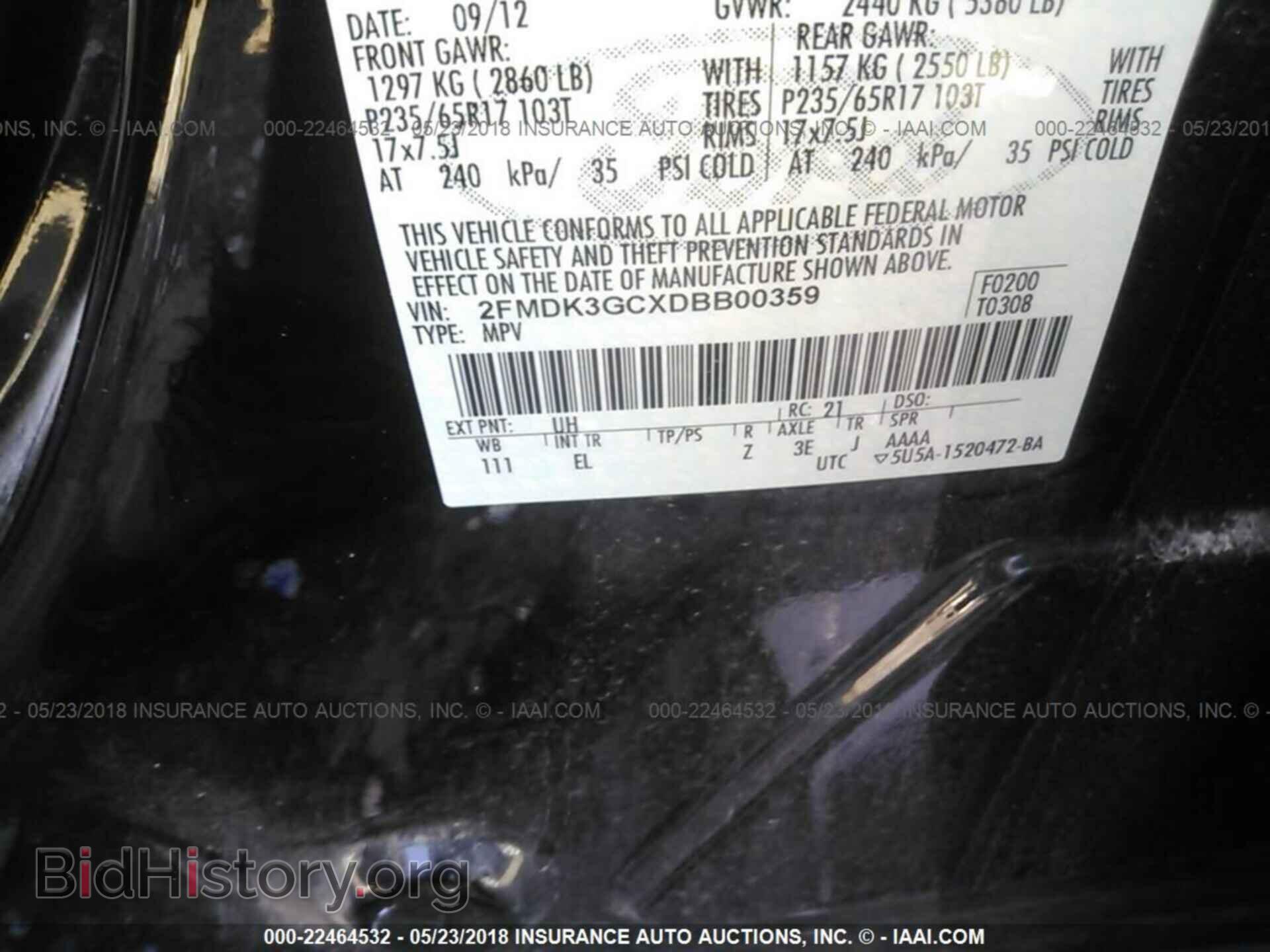 2013 Ford Edge - VIN: 2FMDK3GCXDBB00359 - Photo 9