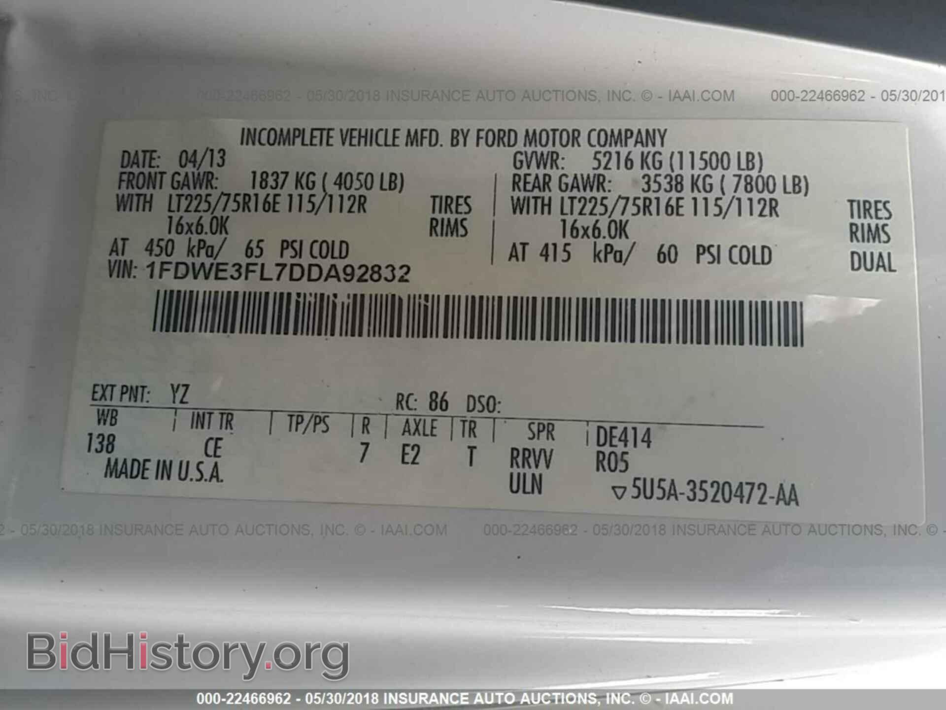 2013 Ford Econoline - VIN: 1FDWE3FL7DDA92832 - Фото 10