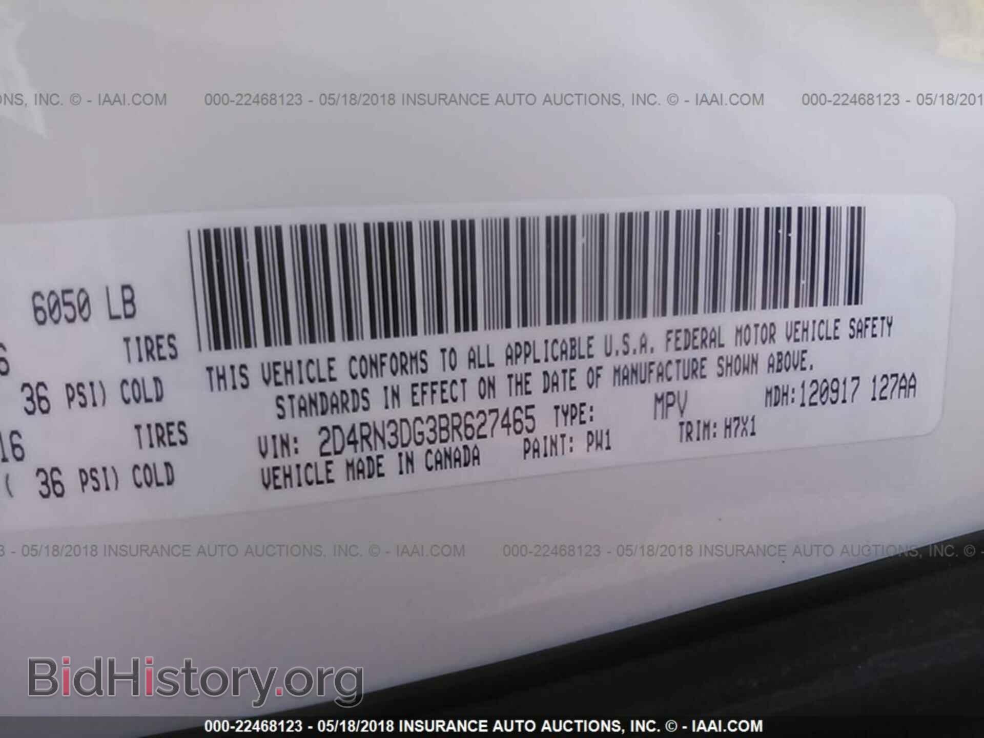 2011 Dodge Grand caravan - VIN: 2D4RN3DG3BR627465 - Фото 9