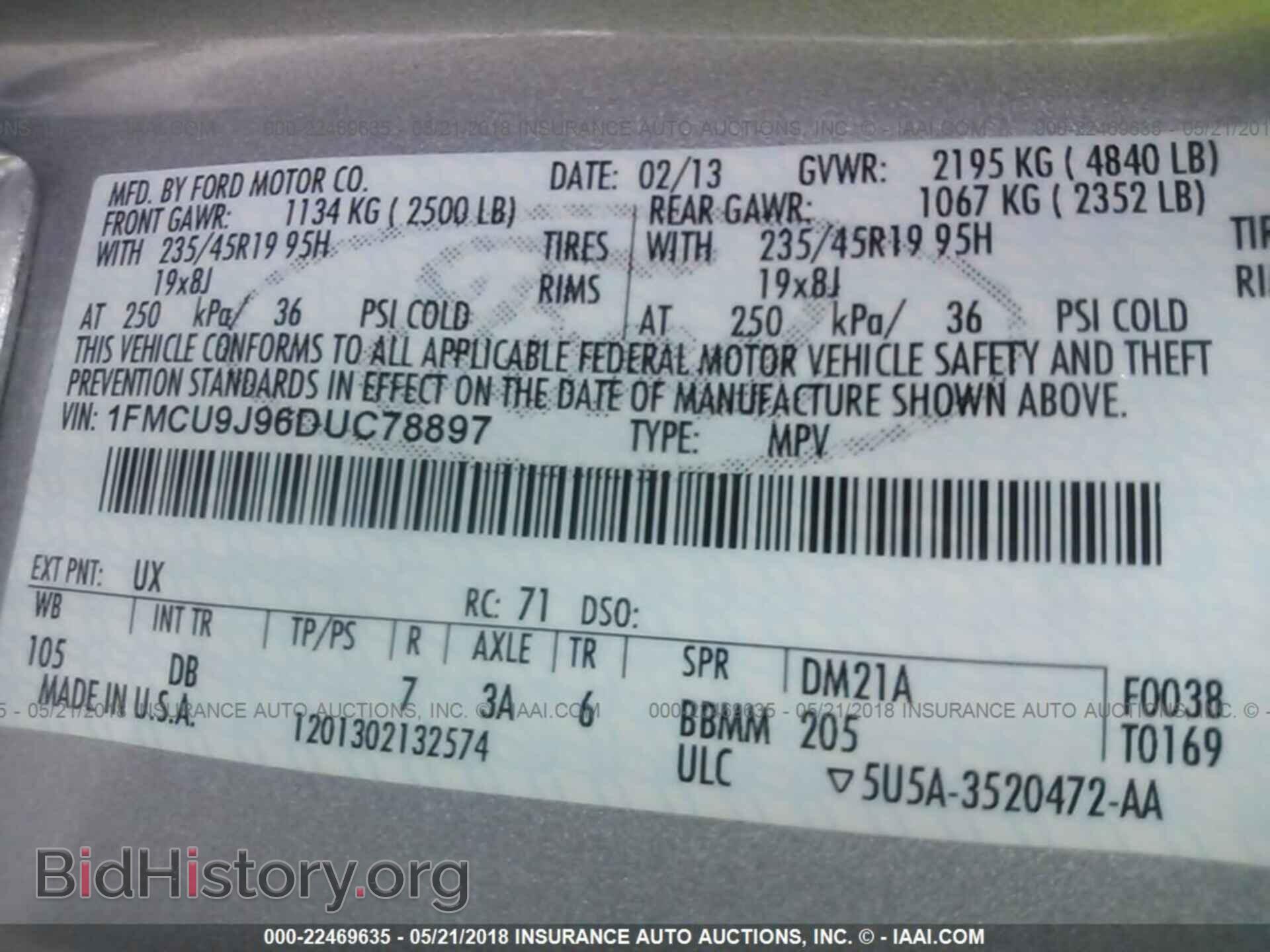 2013 Ford Escape - VIN: 1FMCU9J96DUC78897 - Photo 9