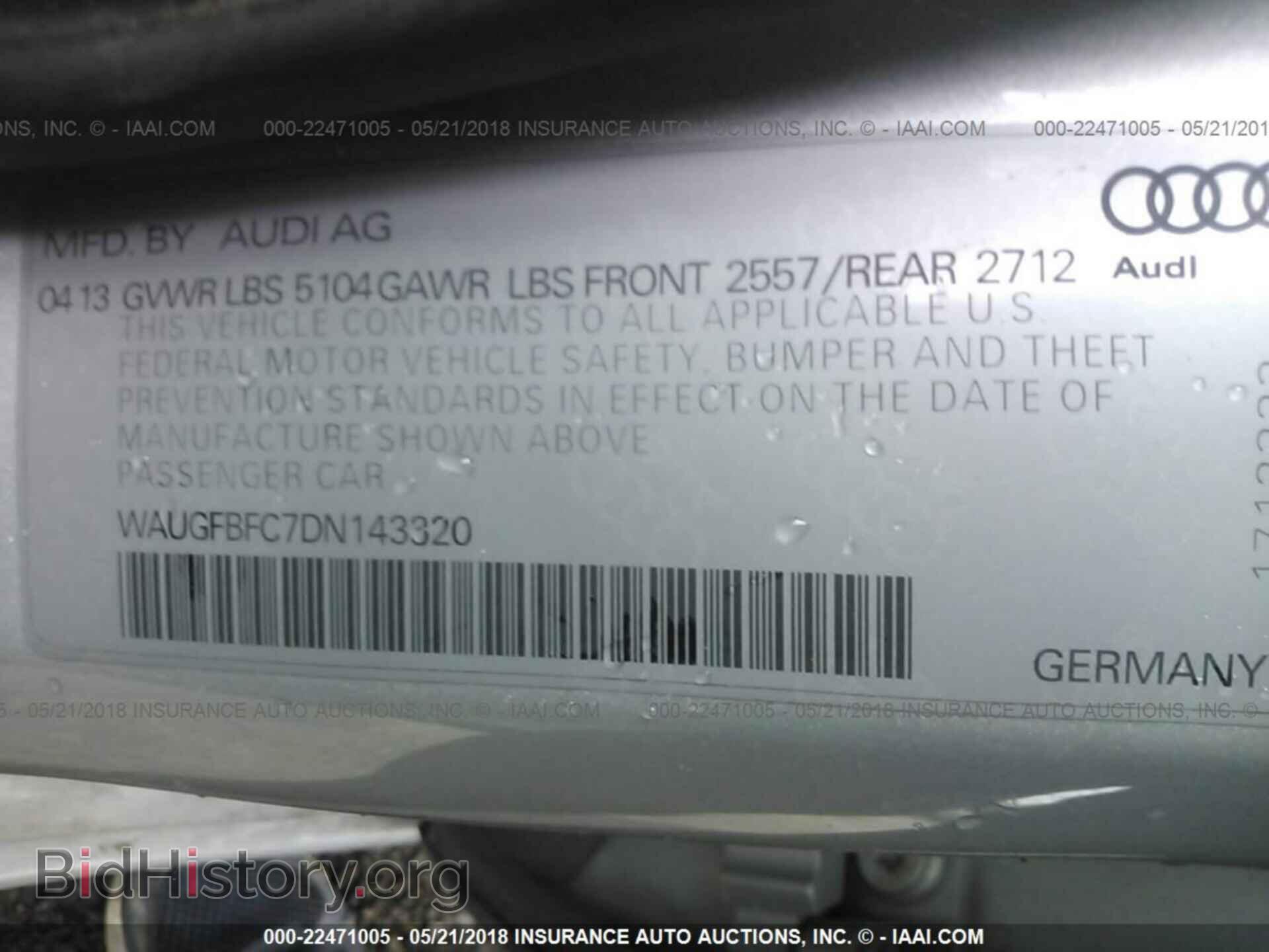 2013 Audi A6 - VIN: WAUGFBFC7DN143320 - Фото 9