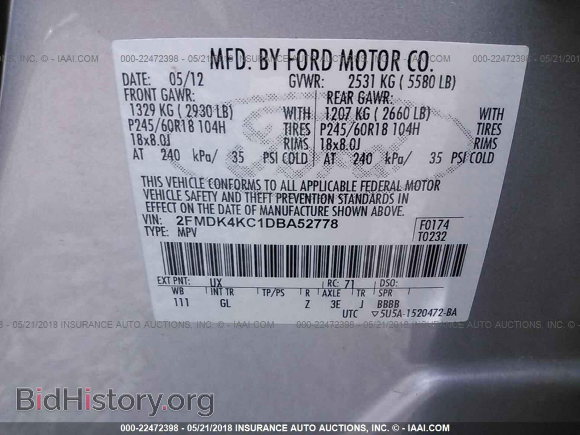 2013 Ford Edge - VIN: 2FMDK4KC1DBA52778 - Photo 9