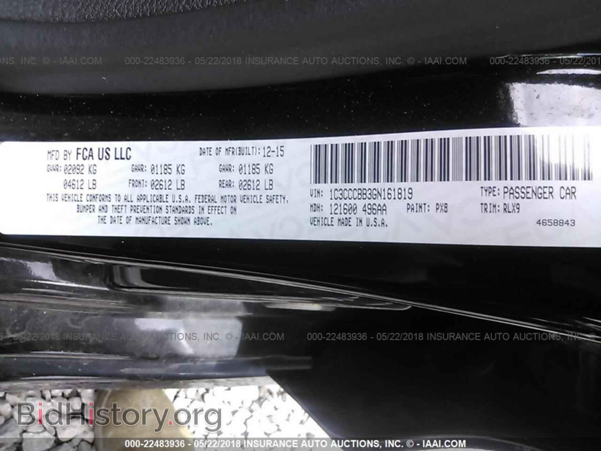 2016 Chrysler 200 - VIN: 1C3CCCBB3GN161819 - Photo 9