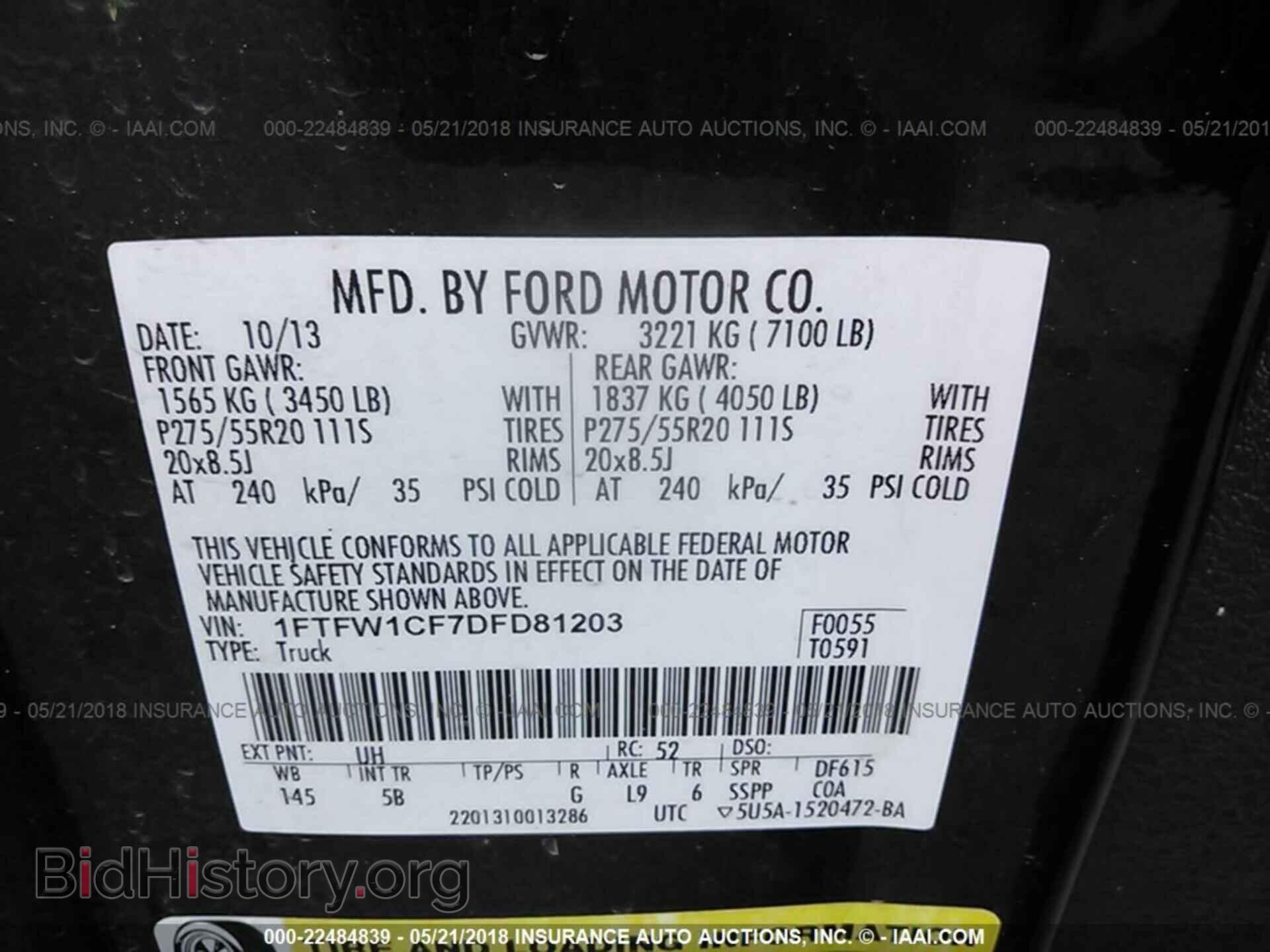 2013 Ford F150 - VIN: 1FTFW1CF7DFD81203 - Photo 9