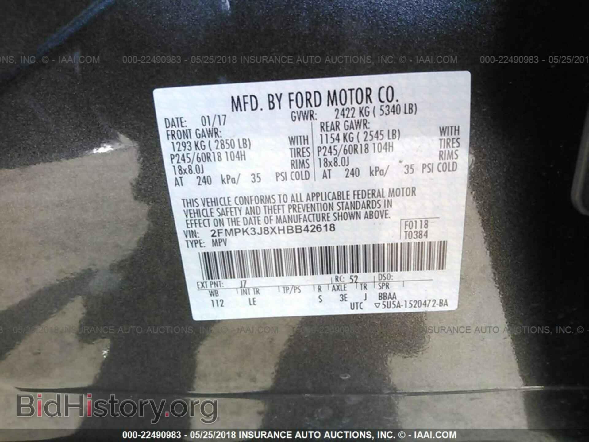 2017 Ford Edge - VIN: 2FMPK3J8XHBB42618 - Photo 9
